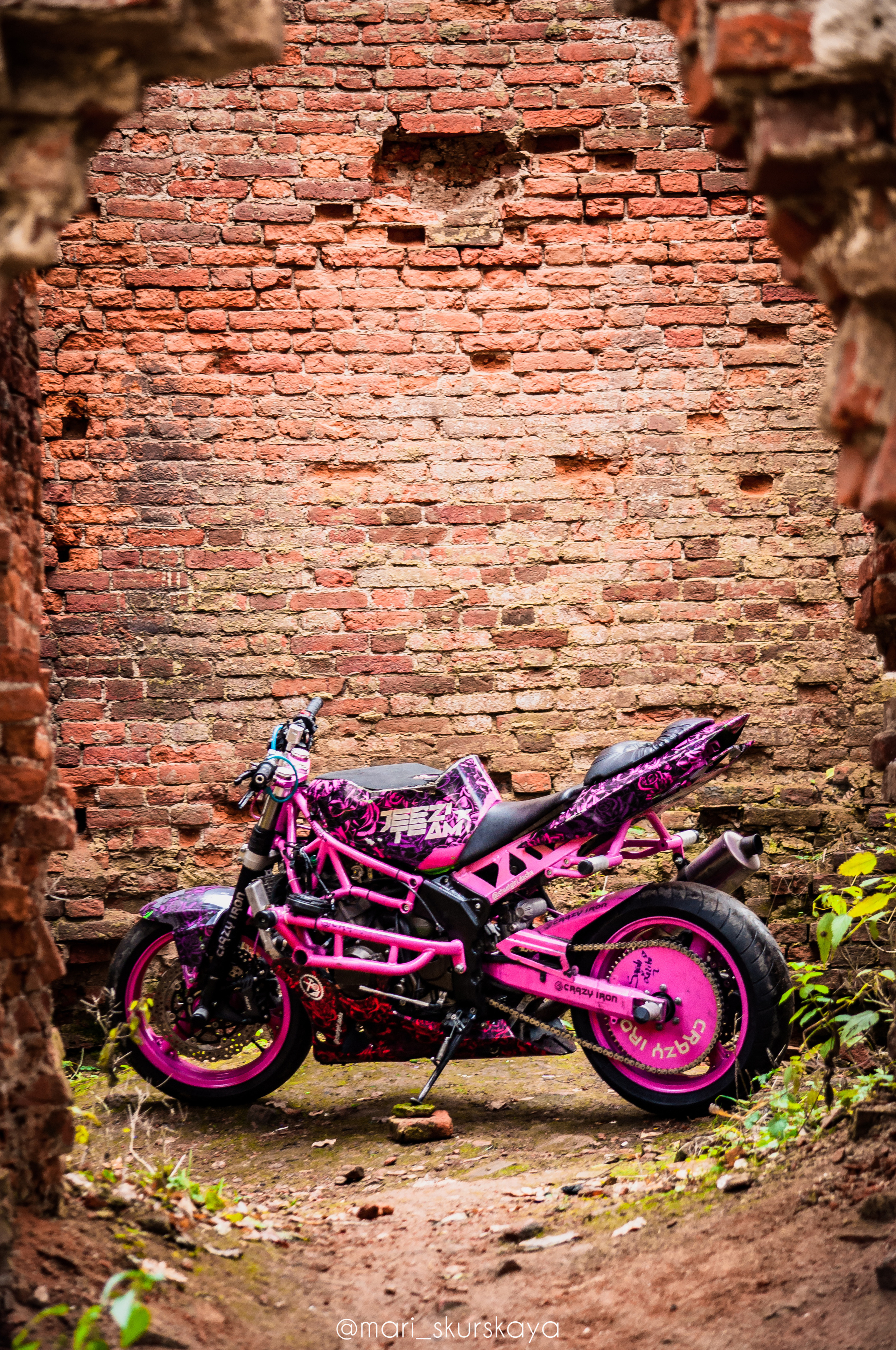 Даша — Хэллоуин — Kawasaki ZX6R. Мотофотограф в Санкт-Петербурге Мария Скурская