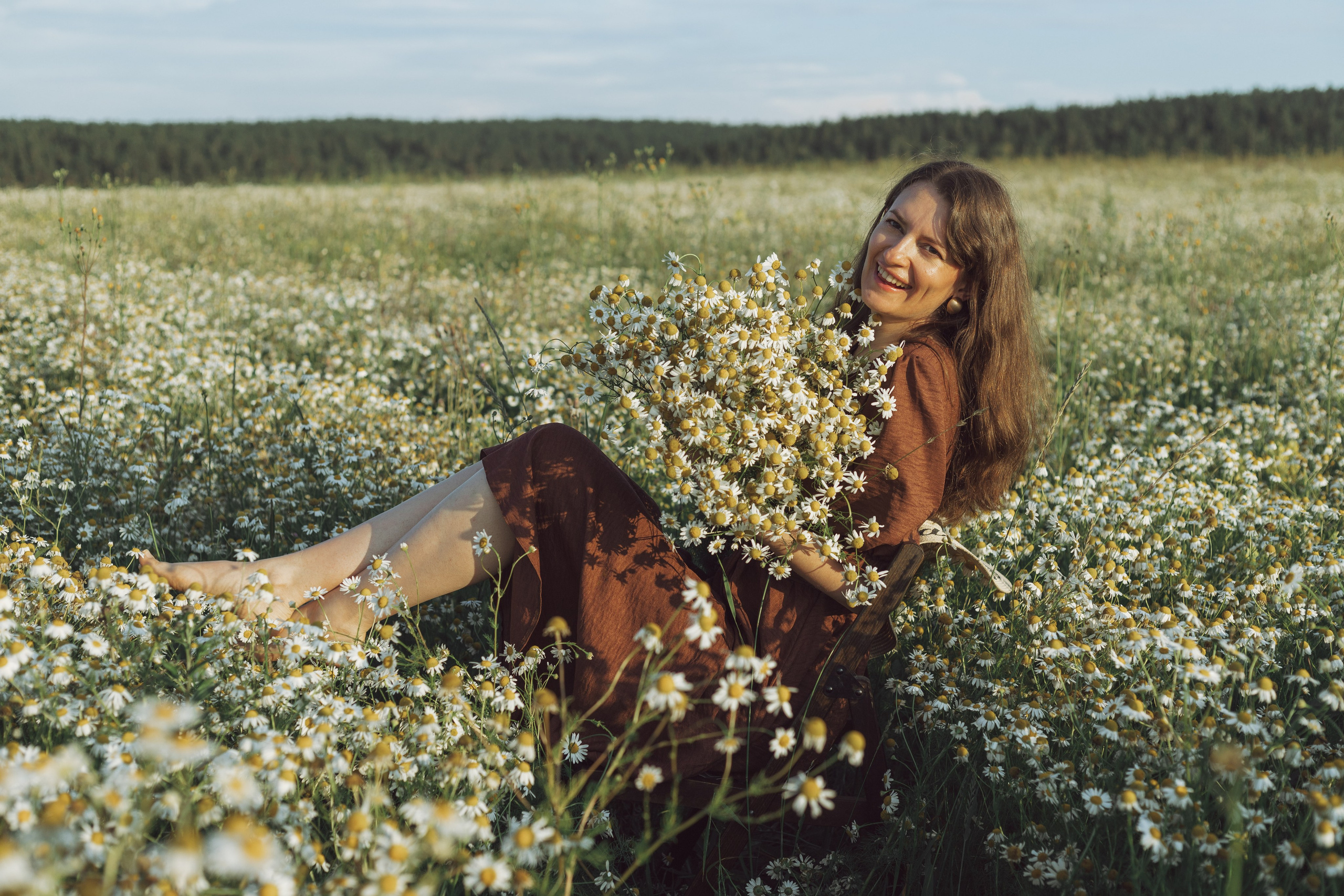 Поле с ромашками. Семейный и свадебный фотограф в Иркутске Анна Конечных
