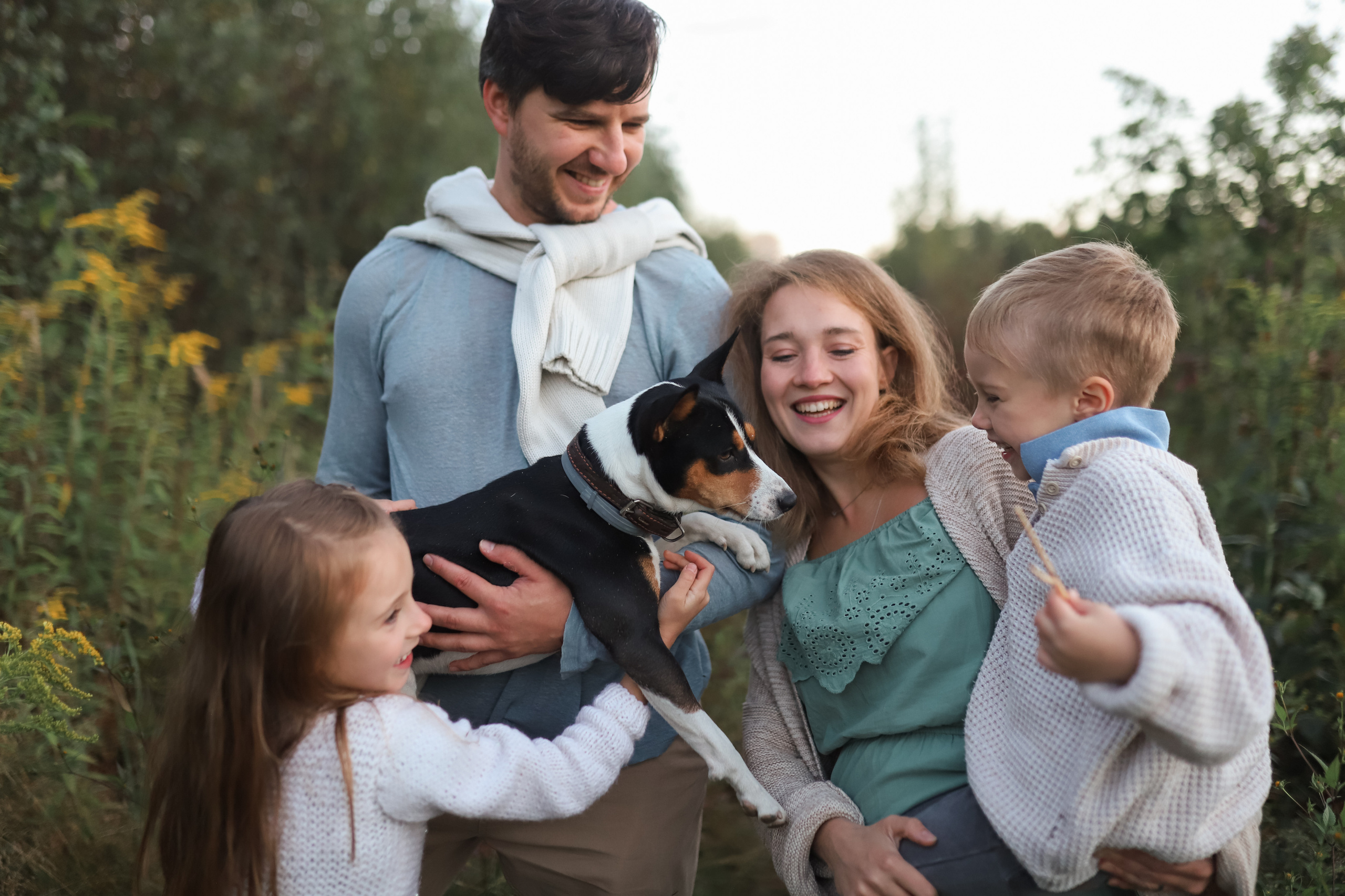 Прогулка с собакой. Семейный фотограф Елизавета Увицкая