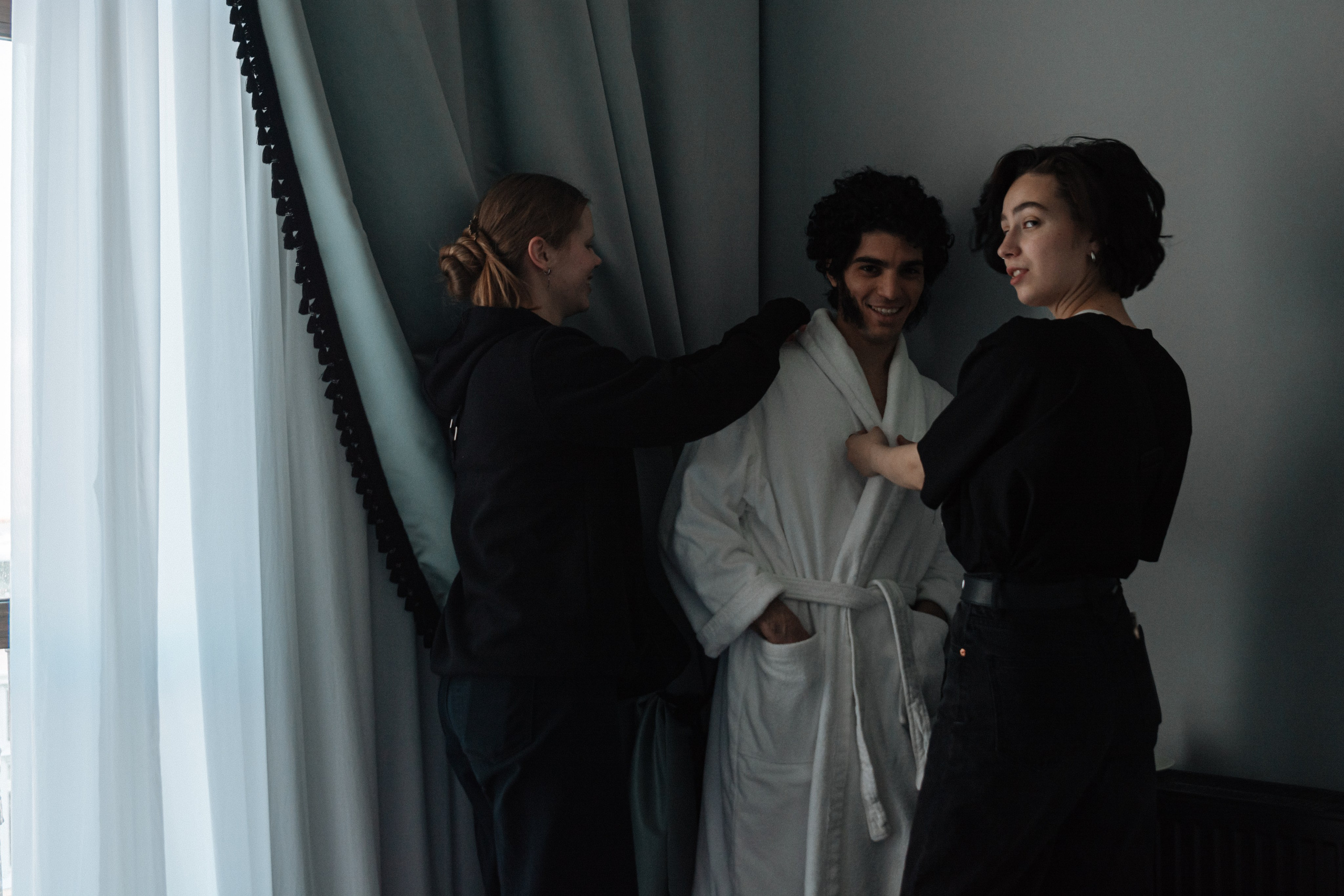 Пушкин в отеле «Оболенский». Съёмка ролика для конкурса. Портретный фотограф в Санкт-Петербурге Дмитриева Наталия