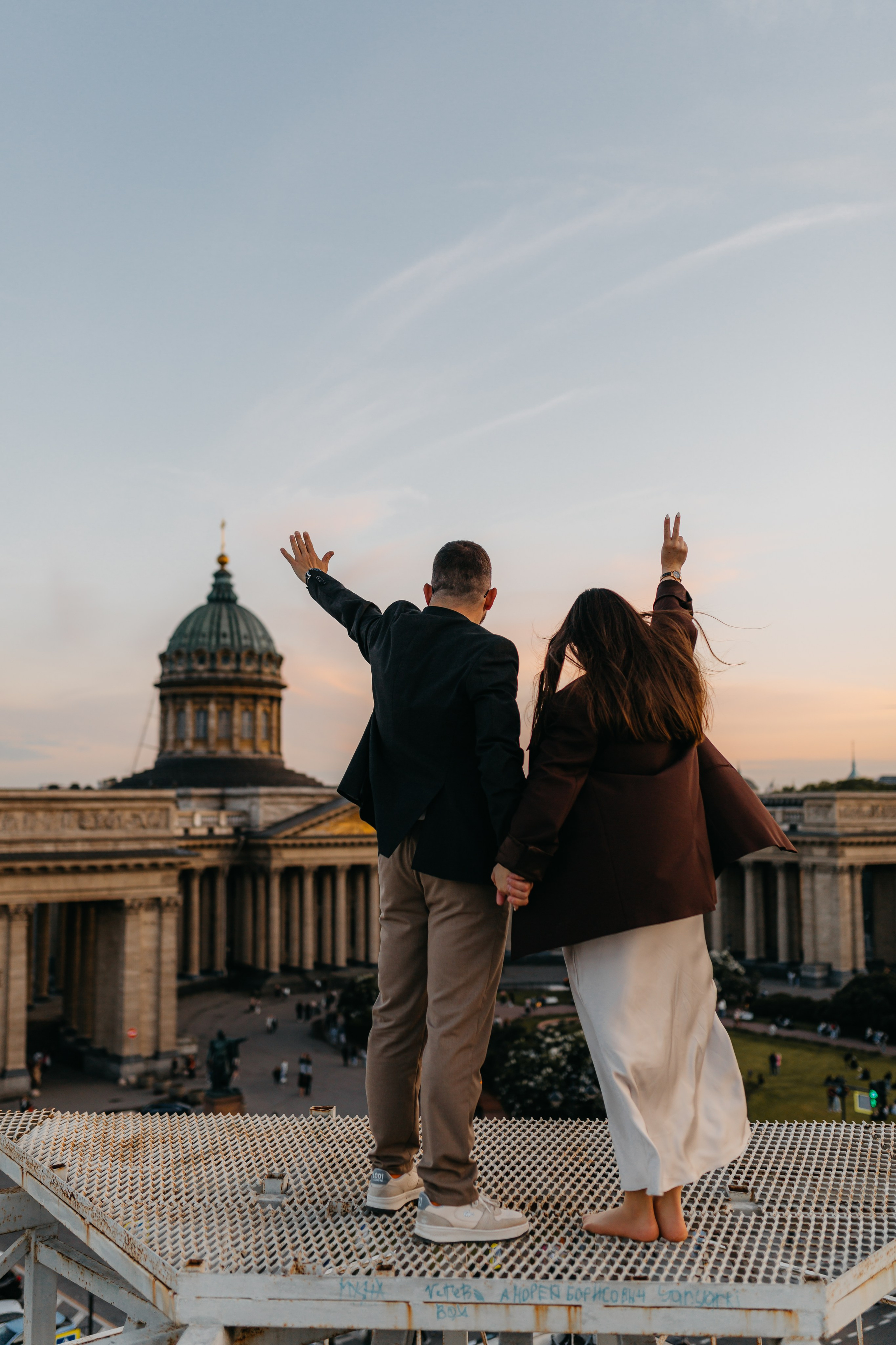 LoveStory на крышах Питера. Фотограф Санкт-Петербург Князева Елизавета