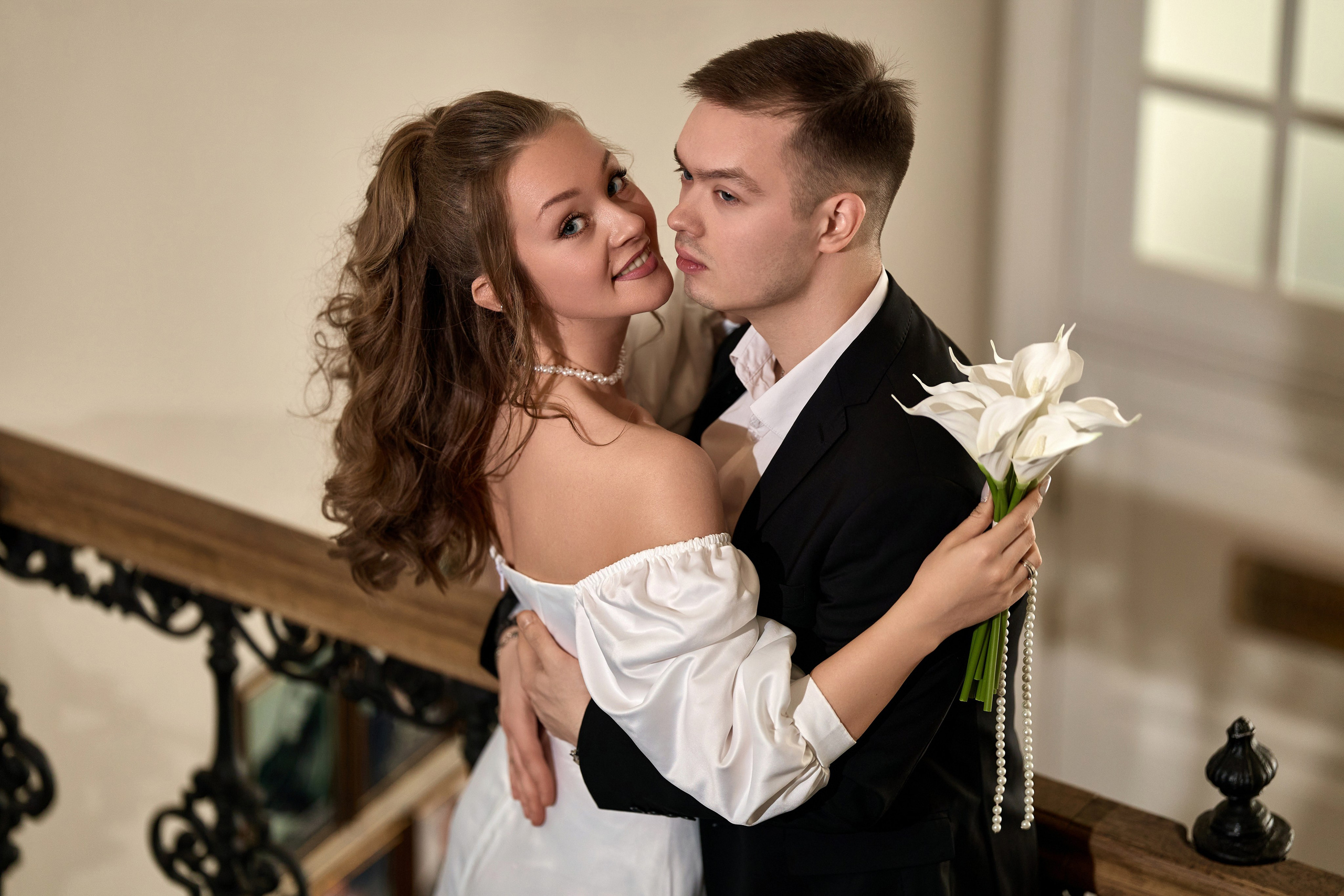 Свадебная фотосессия в гостинице и в студии