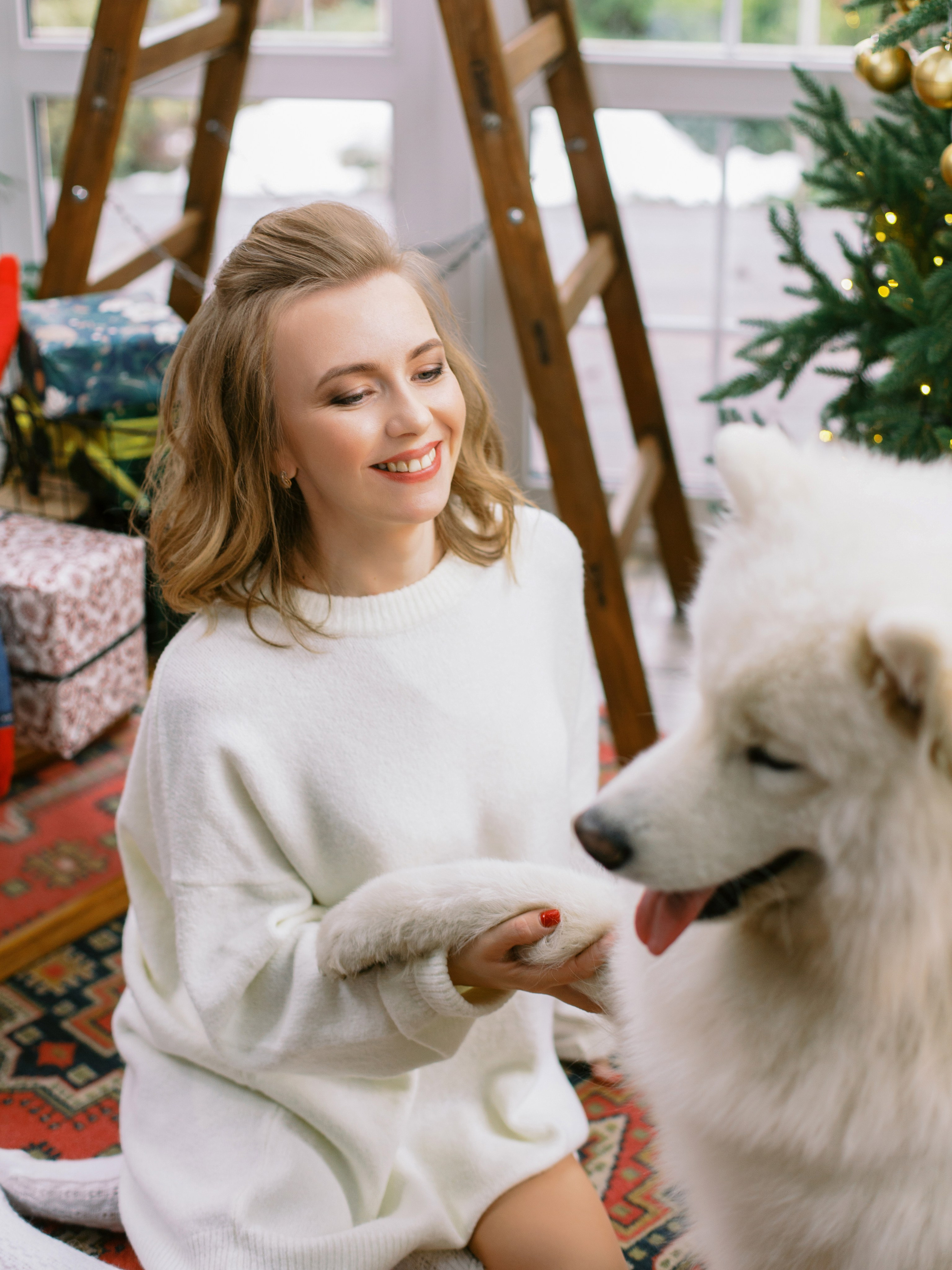 Новогодняя фотосессия в студии в Ростове для Юлии, Эли и Софии