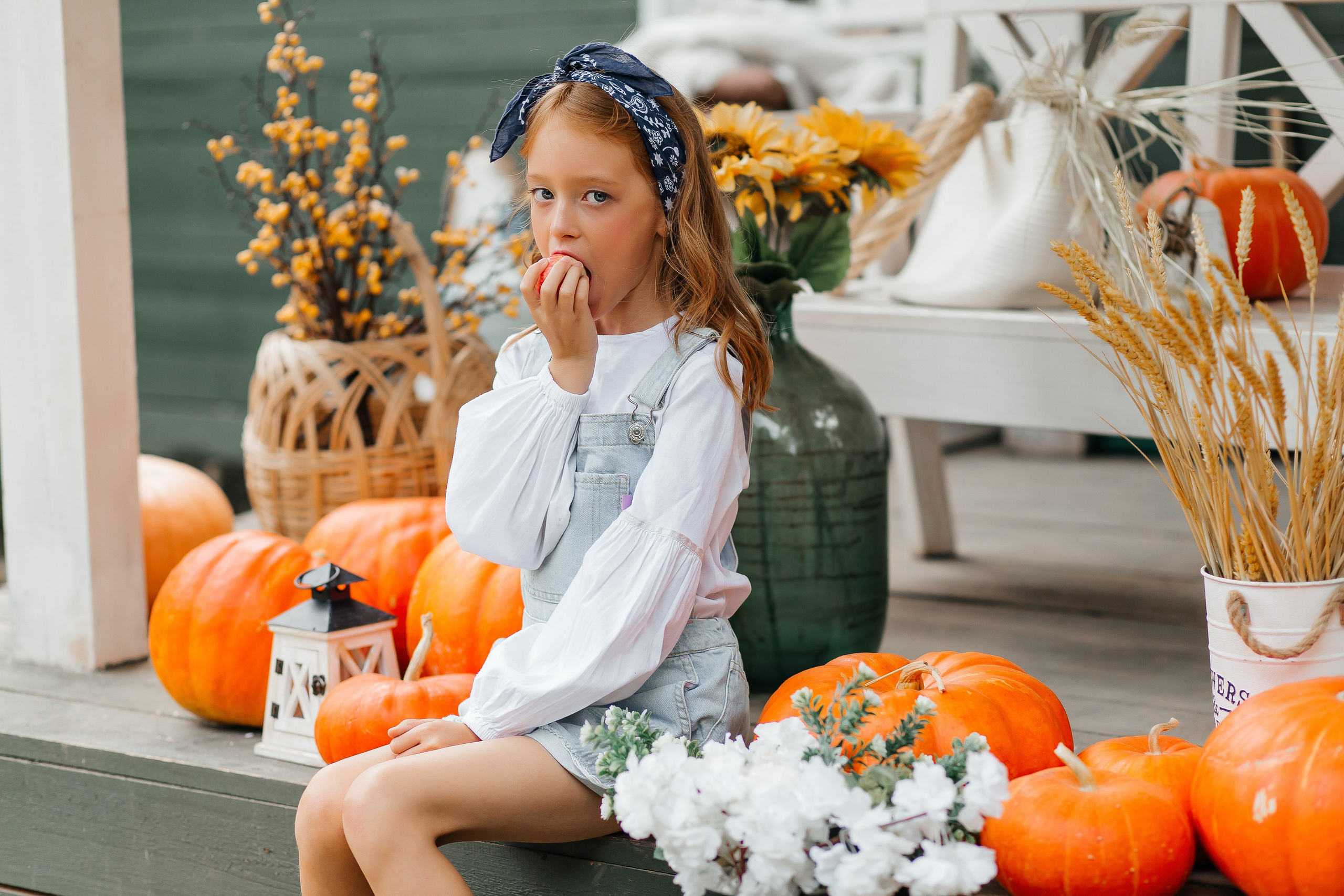 Осенняя детская фотосессия с арбузами. Фотограф в Подольске — Мария Бучнева