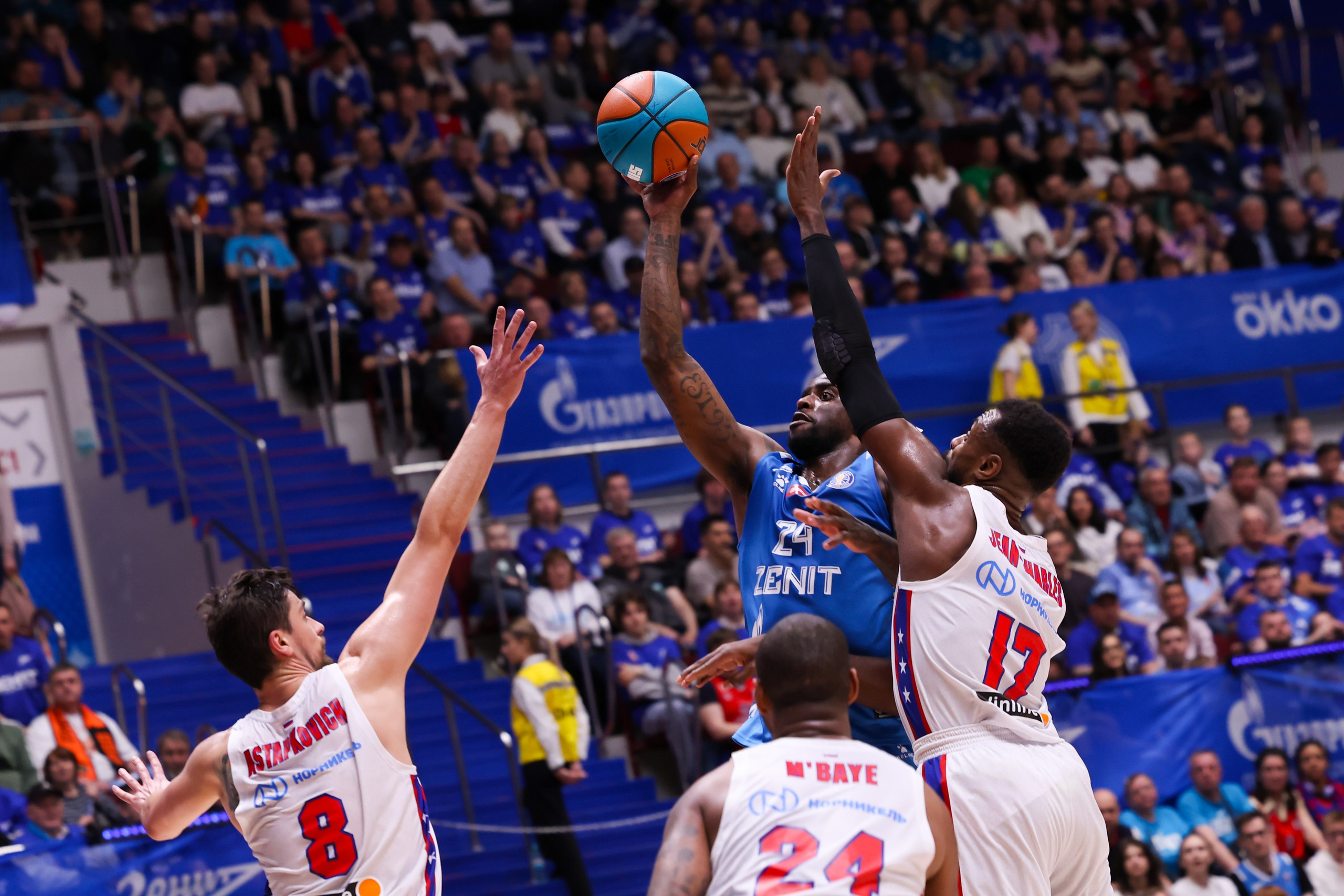 БК «Зенит» — БК «ЦСКА» финал ЕЛ ВТБ 1 игра 27.05.2025. Спортивный и репортажный фотограф Антон Тереханов