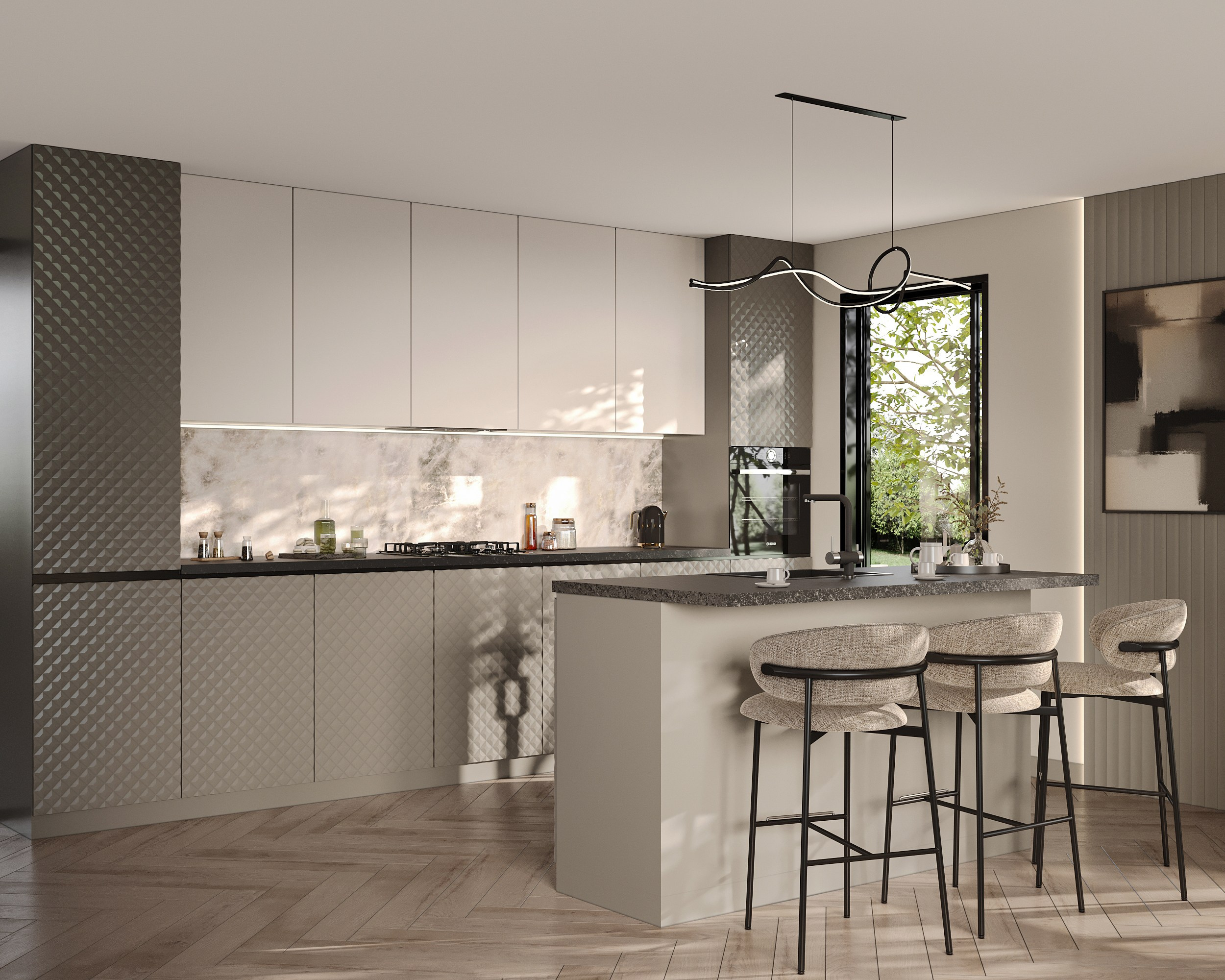 MKR кухонные гарнитуры (предметная 3D визуализация). Королёва Анастасия | 3D визуализатор