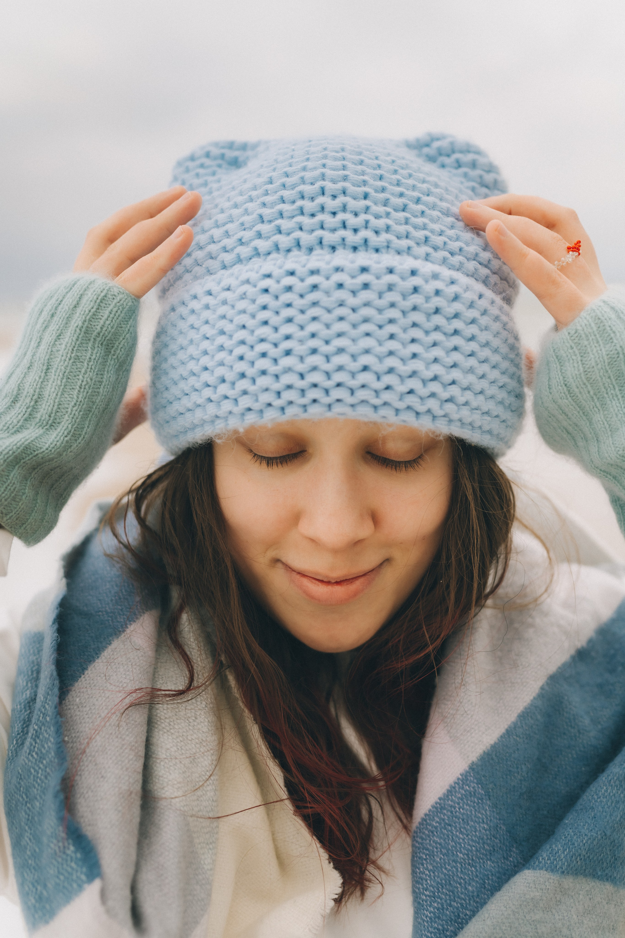 Маша и зима на Балтике. Фотограф Зеленоградск Красильникова Елена