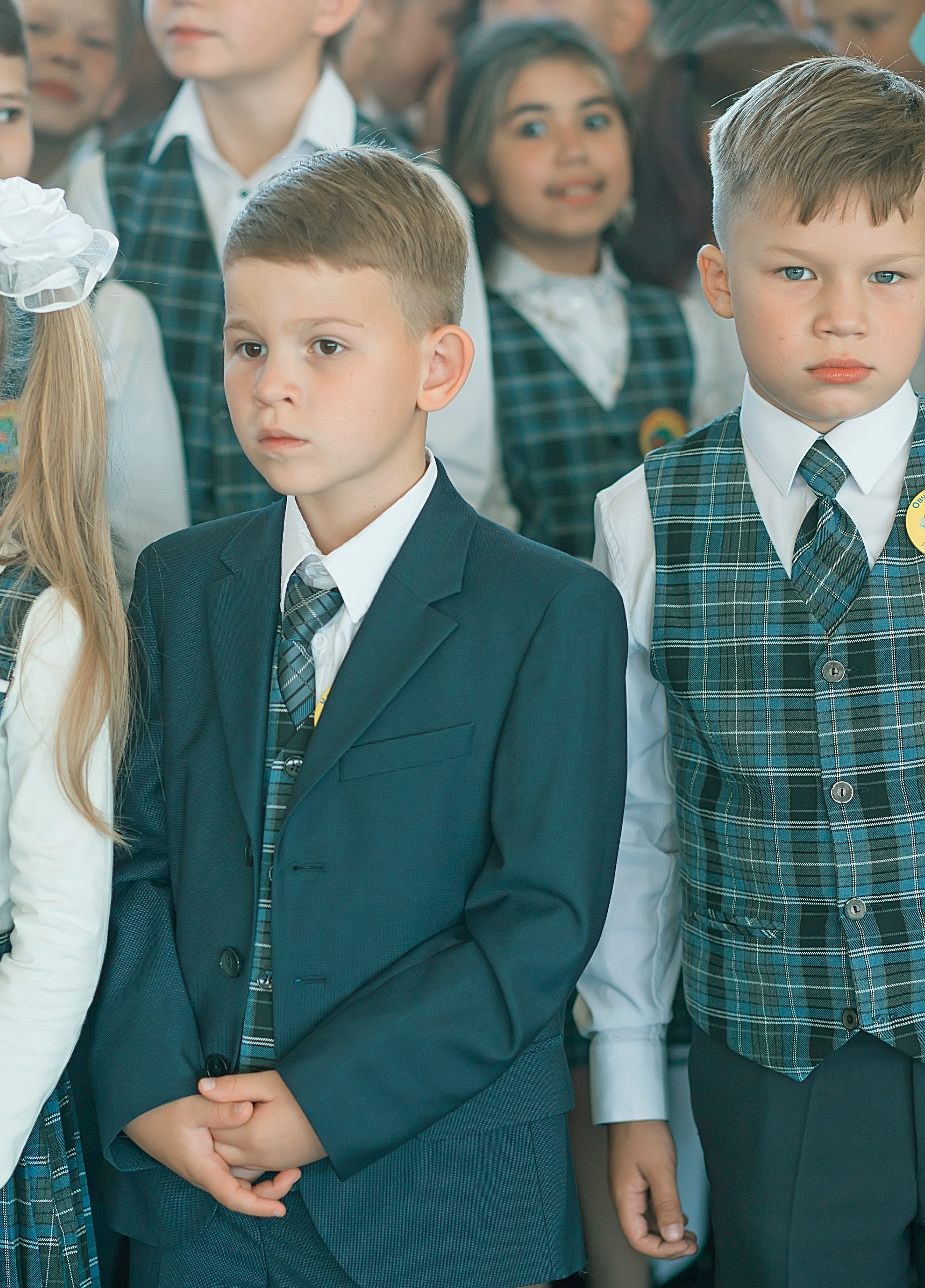 Первый класс линейка, в классе, портреты. Семейный и детский фотограф в Нижнем Новгороде