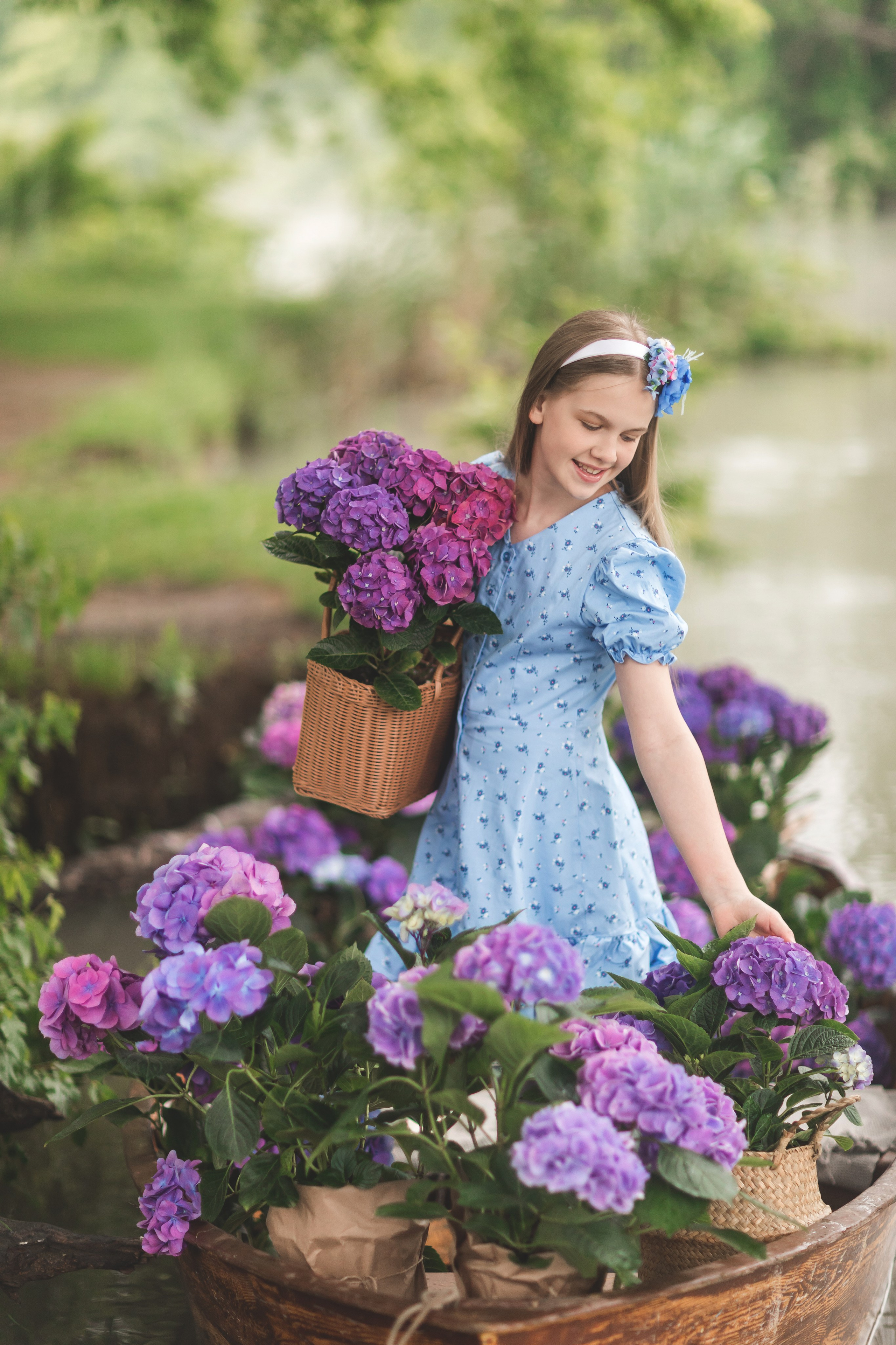 Лодка гортензия. Семейный и детский фотограф Краснодар Валерия Власенко