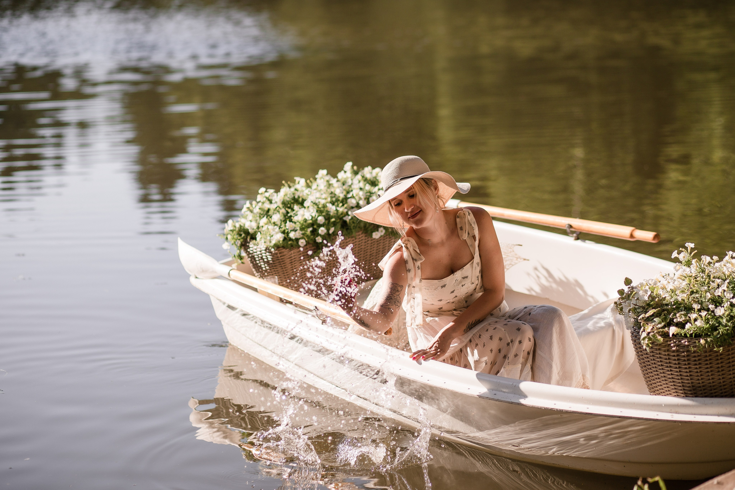 В лодке с цветами. Детский и семейный фотограф, Катерина Дементьева. Город Пермь