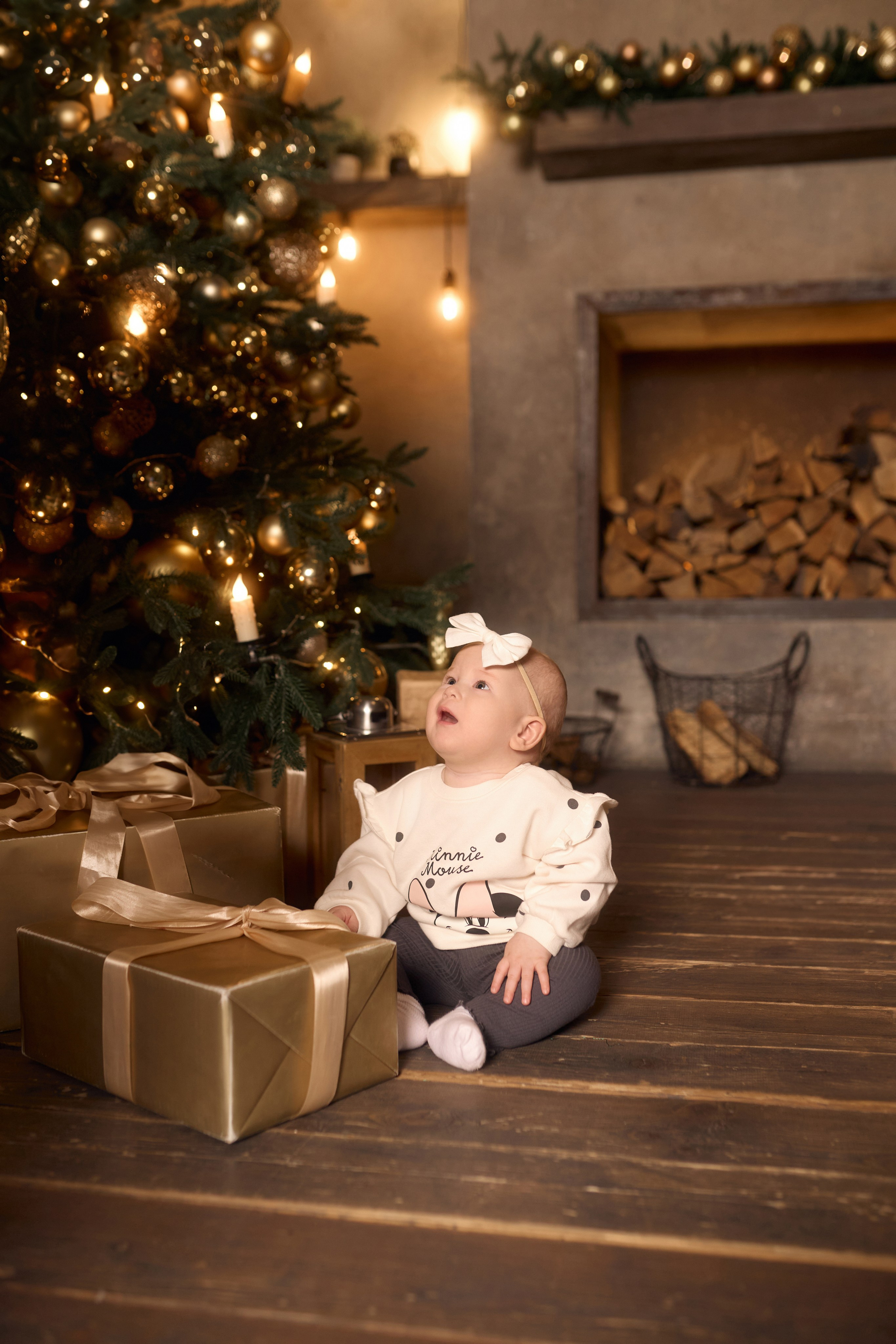 Семейная новогодняя фотосессия в студии. Сестры Карабаза. Фотографы и ретушеры в Москве и Санкт-Петербурге