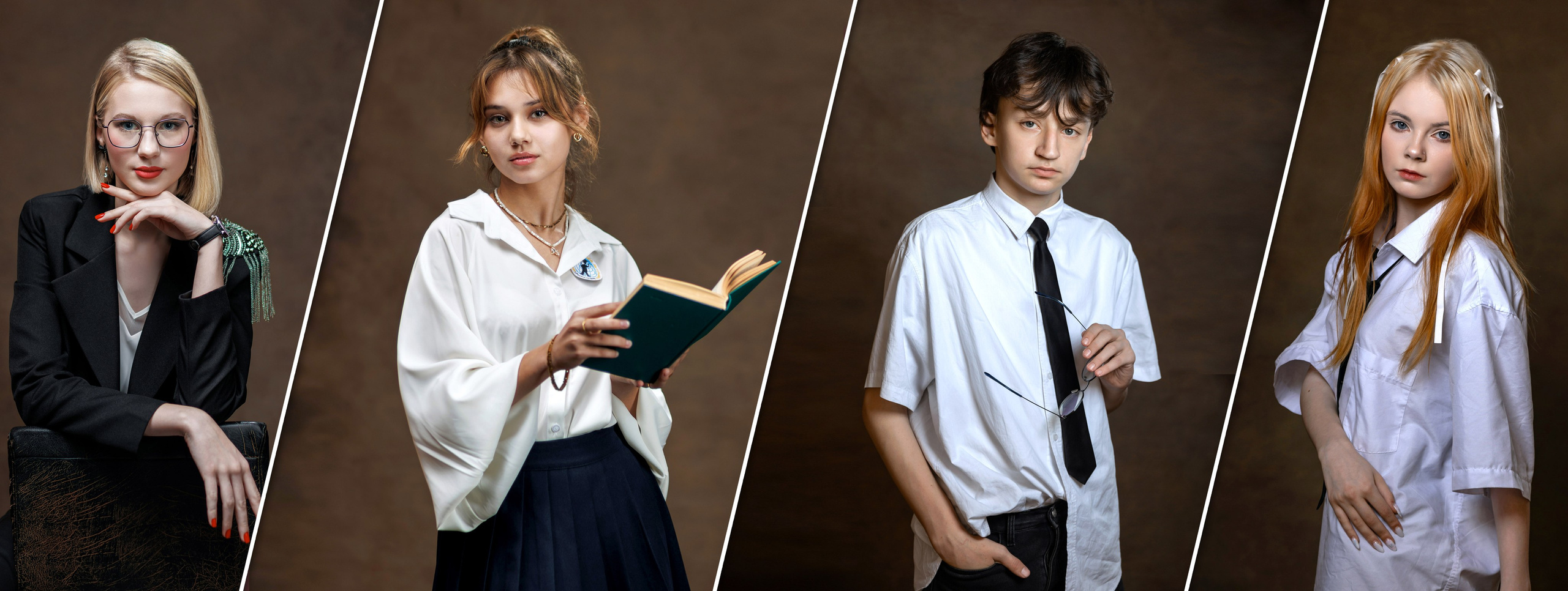 Портрет на коричневом холсте. Правильный Выпускной Альбом