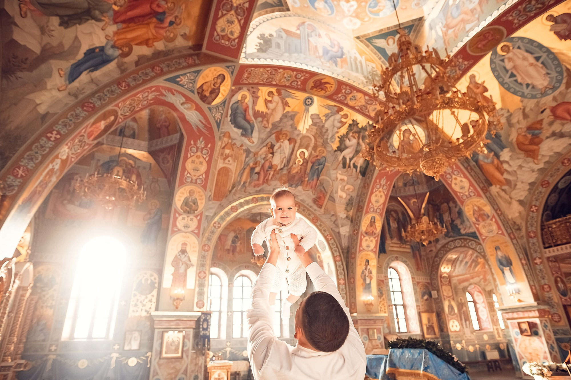 Таинство Крещения (постановочная съемка). Moscow_CPC