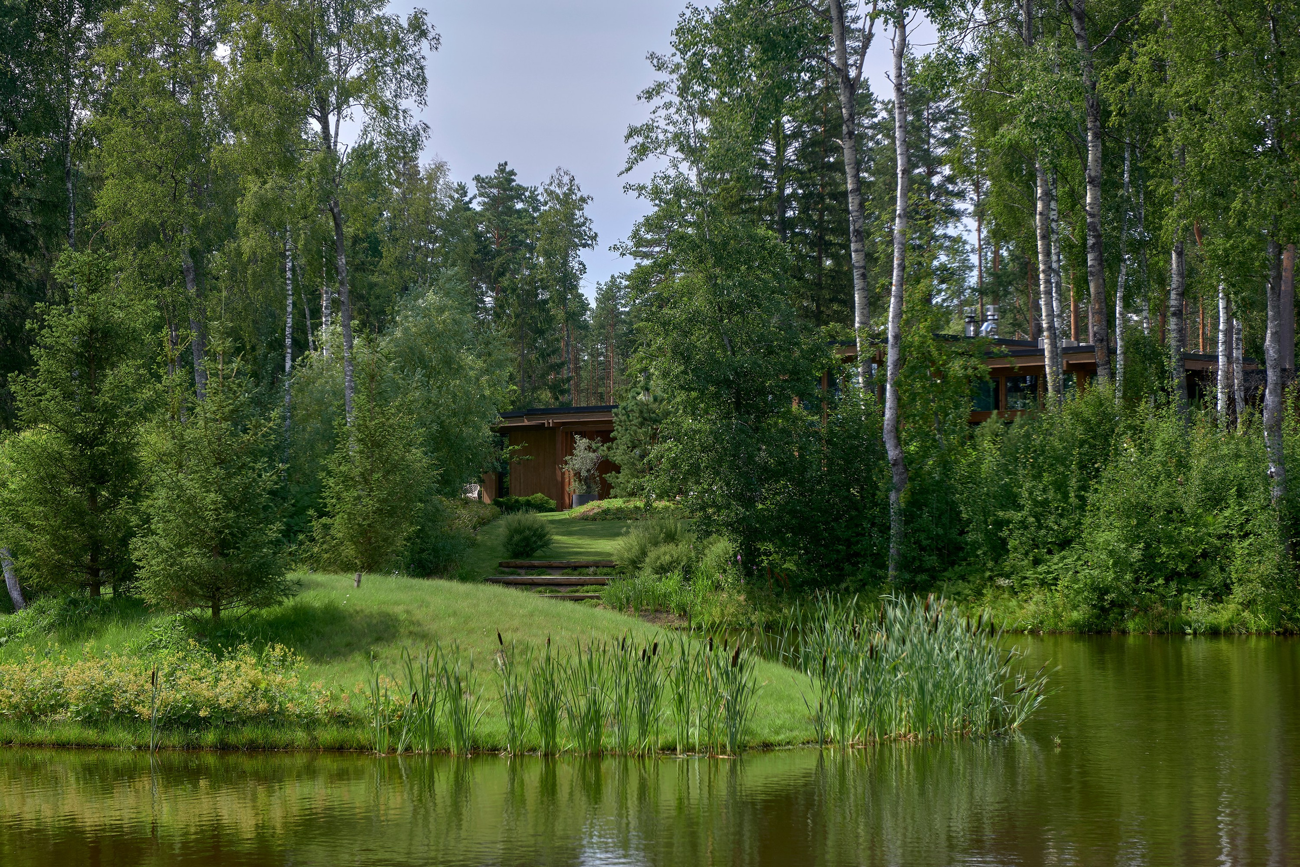 Ландшафтный и интерьерный фотограф Наталья Соловьева. Фотосъемка озеленения территории в КП Репинская Усадьба-4 для ландшафтной студии Аквилегия | interioto