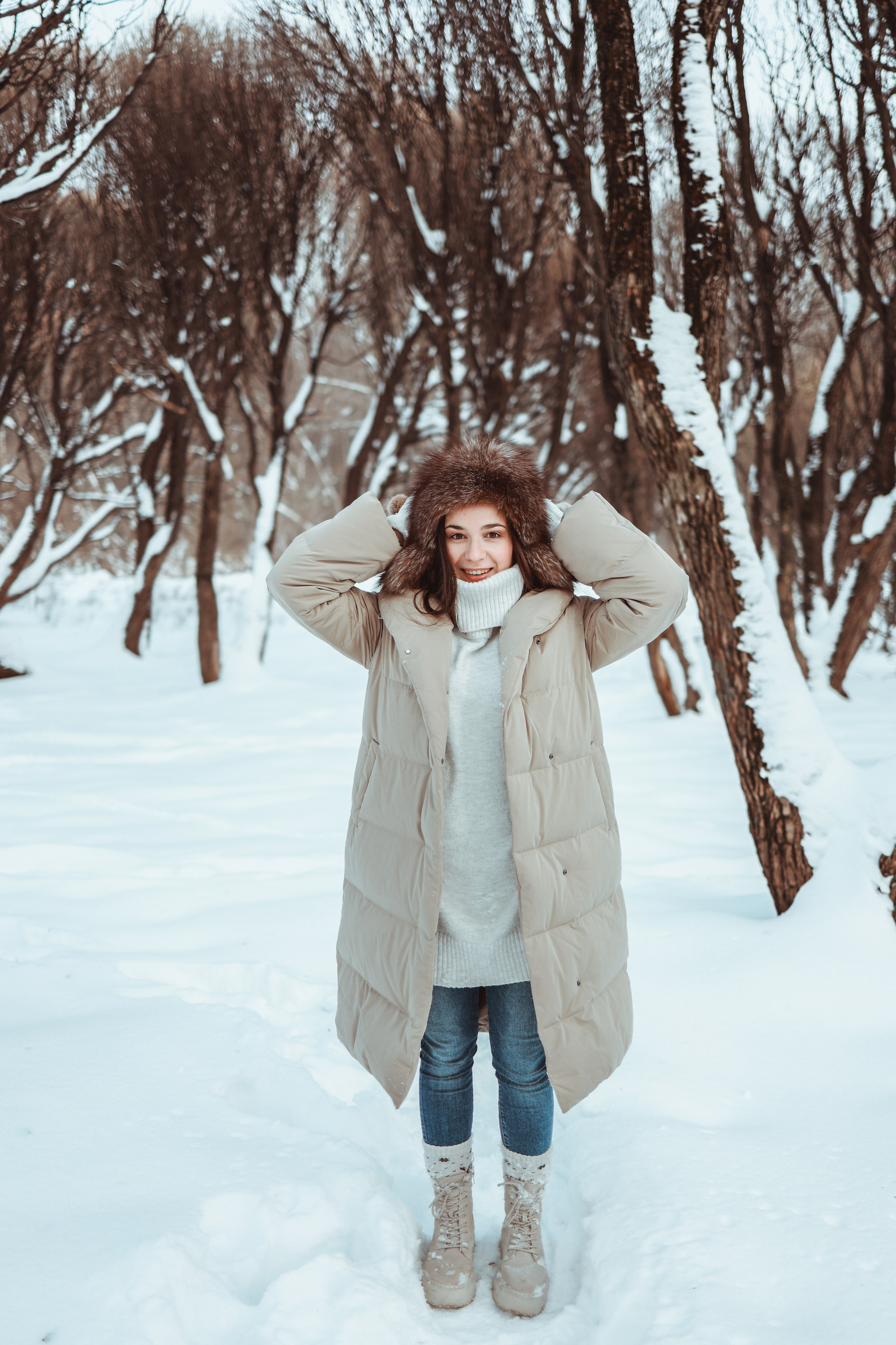 Ирина зима в парке. Оксана Ромашкина- семейный и ньюборн фотограф из Москвы
