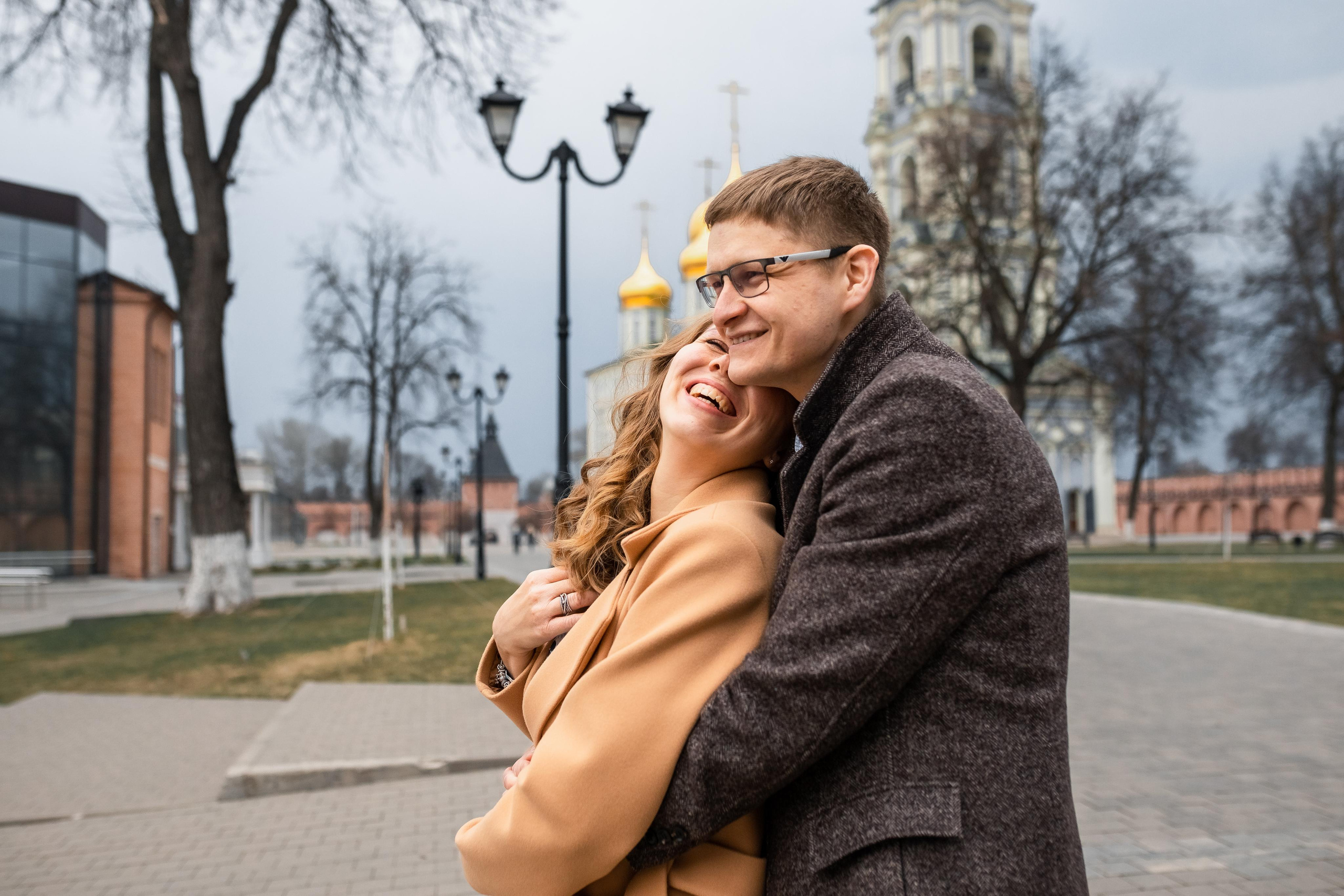 Городская съемка для семьи Екатерины и Максима. Женский семейный фотограф Тула Москва Захарова Анна