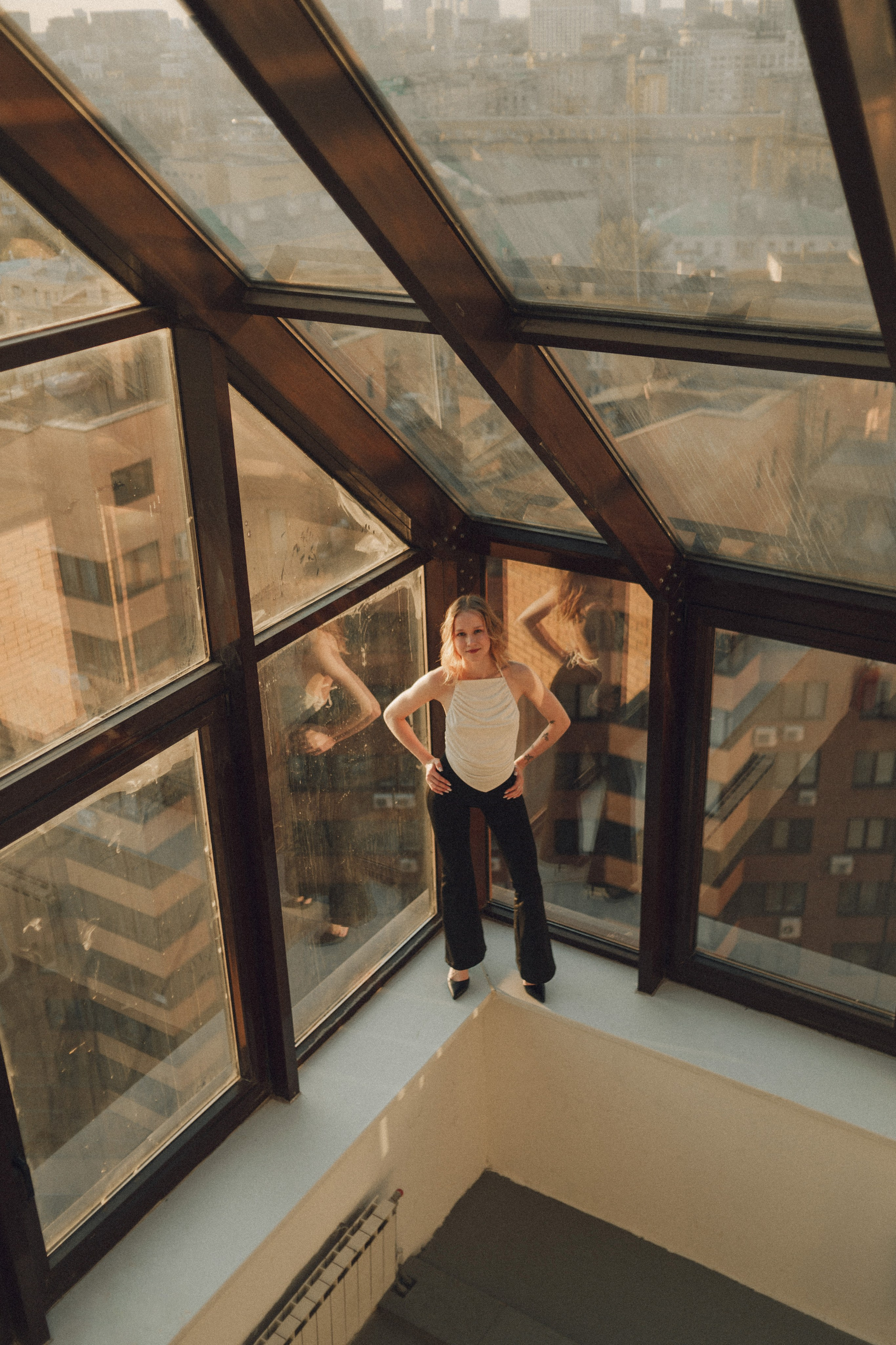 Даша на крыше. Портретный фотограф Москва Юлия Трякина