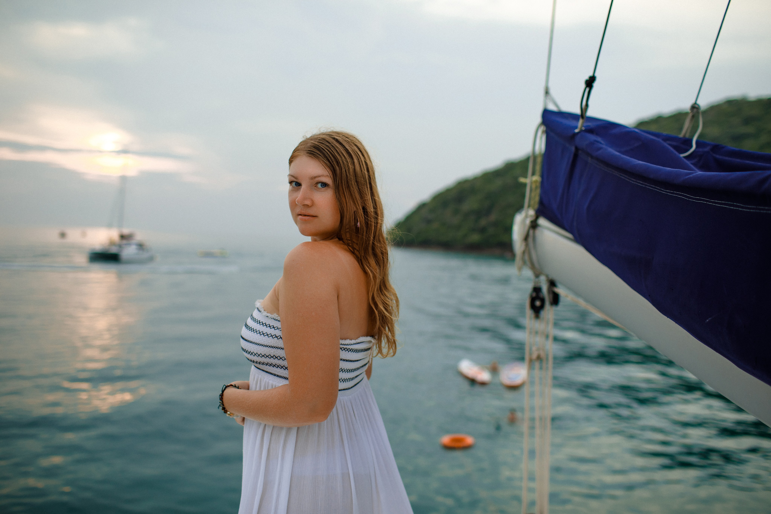 женская фотосессия на море