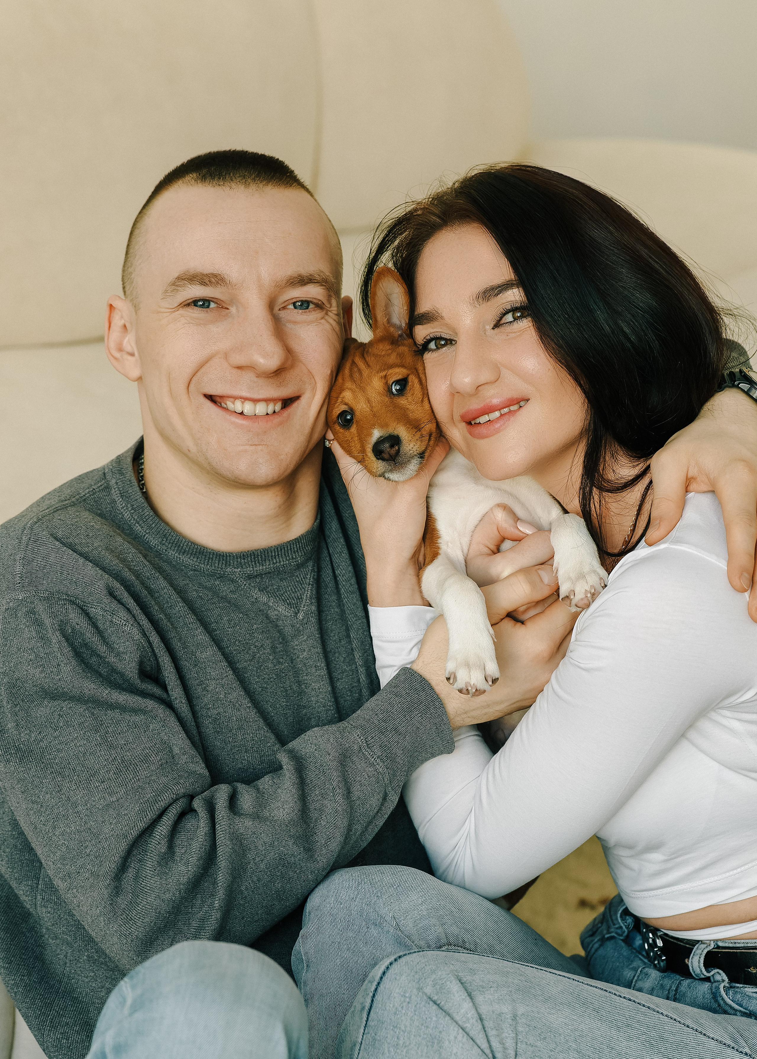 Ксения и Сергей — фотосессия в студии. Свадебный и портретный фотограф в Санкт-Петербурге Анна Демьянова