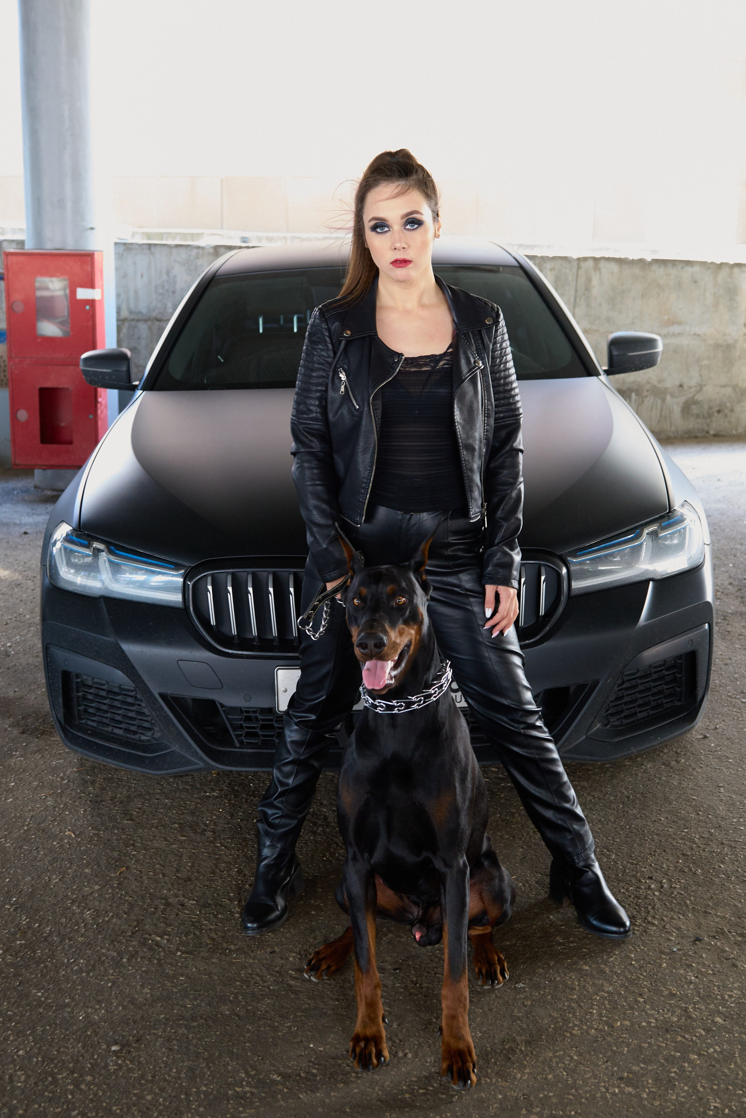 Наталия с доберманом. Фотограф Евдокимов Никита. Тамбов, Москва