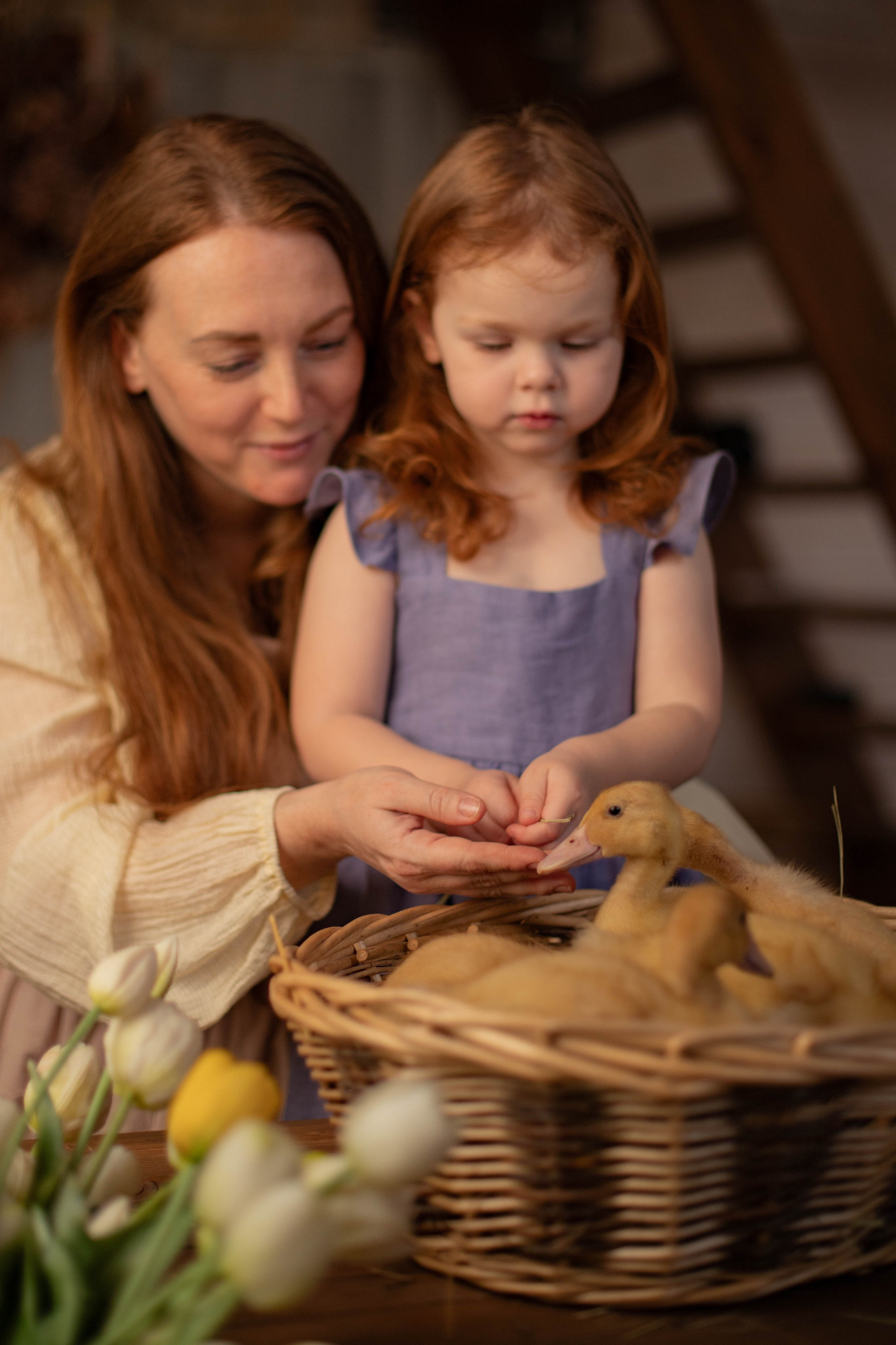 Малышка Лия и утята. Семейный фотограф Москва Ирина Малышева