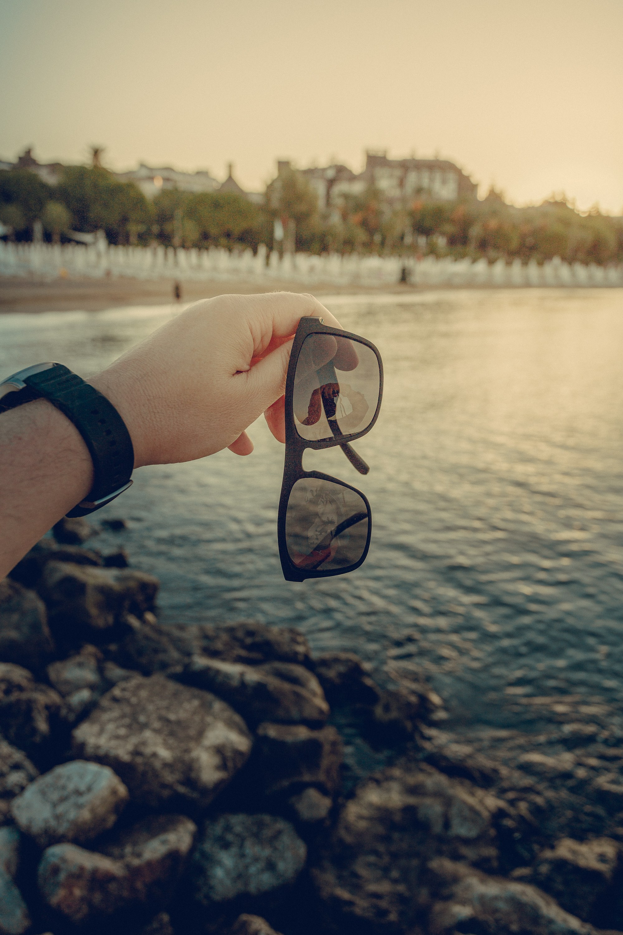 фото очки пляж море