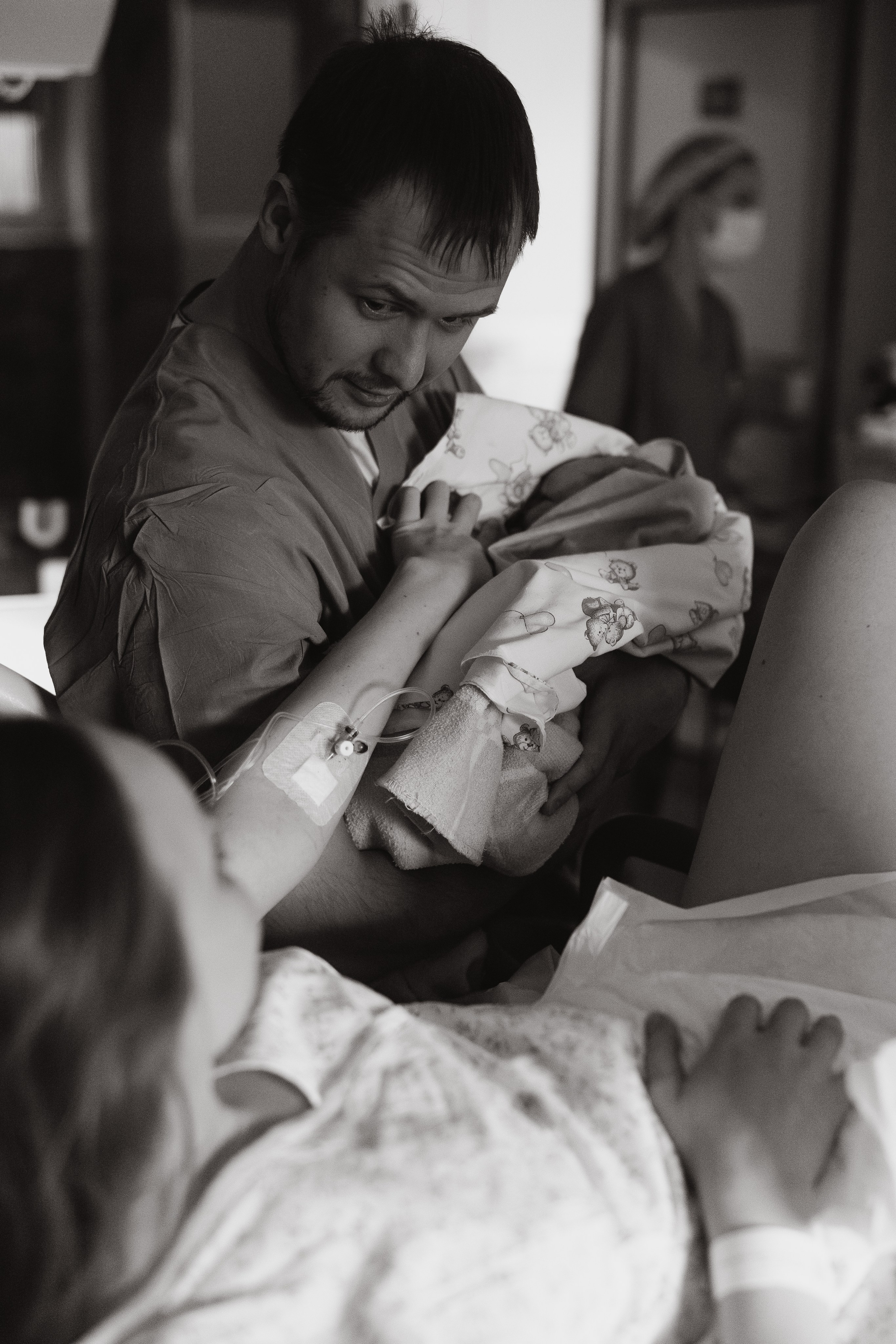 Партнерские роды в Москве в роддоме 8 Выхино. Семейный, ньюборн фотограф, фотограф на роды в Москве, Виктория Тюльдюкова