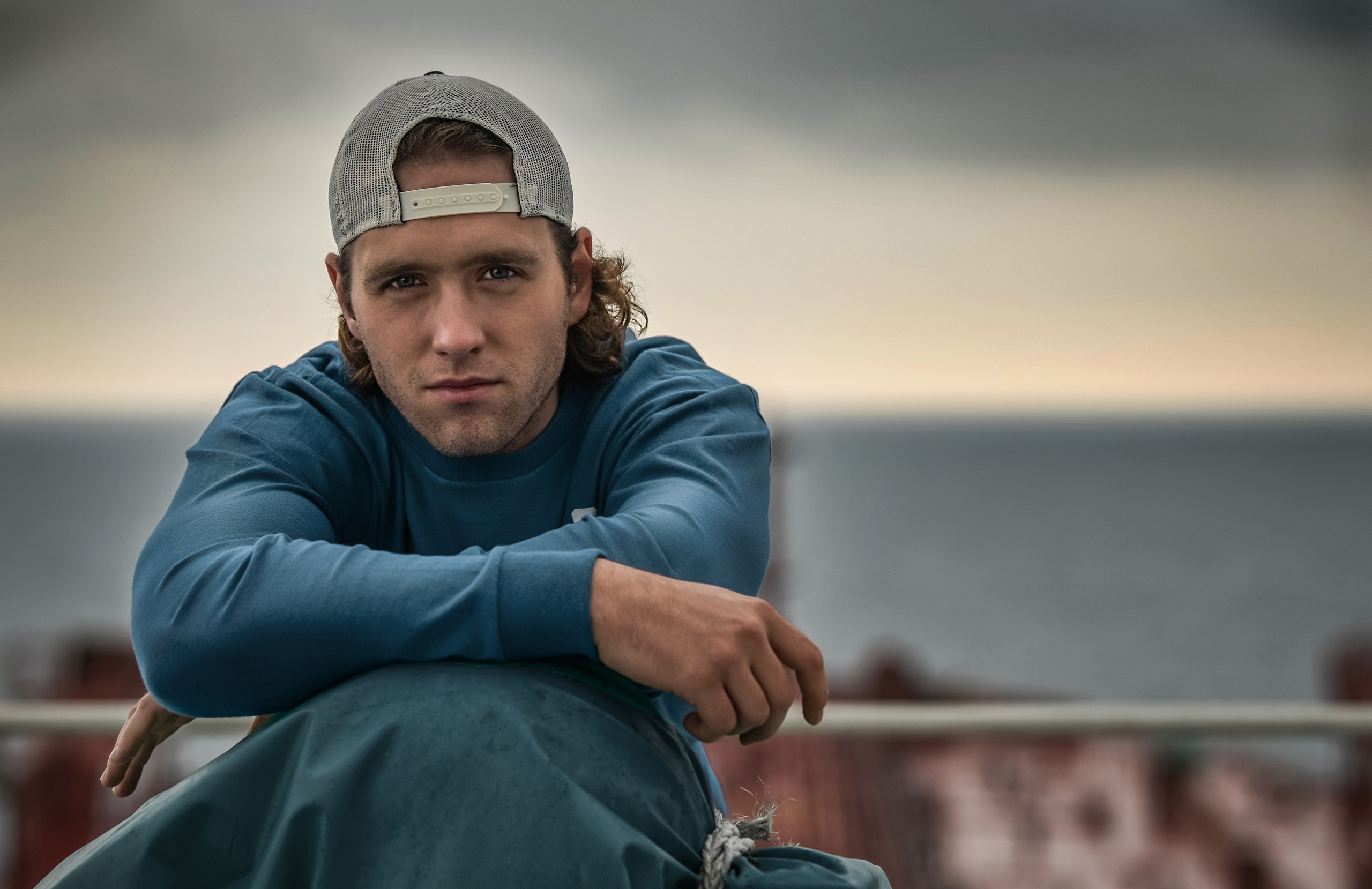 Парень, кадет на борту судна 