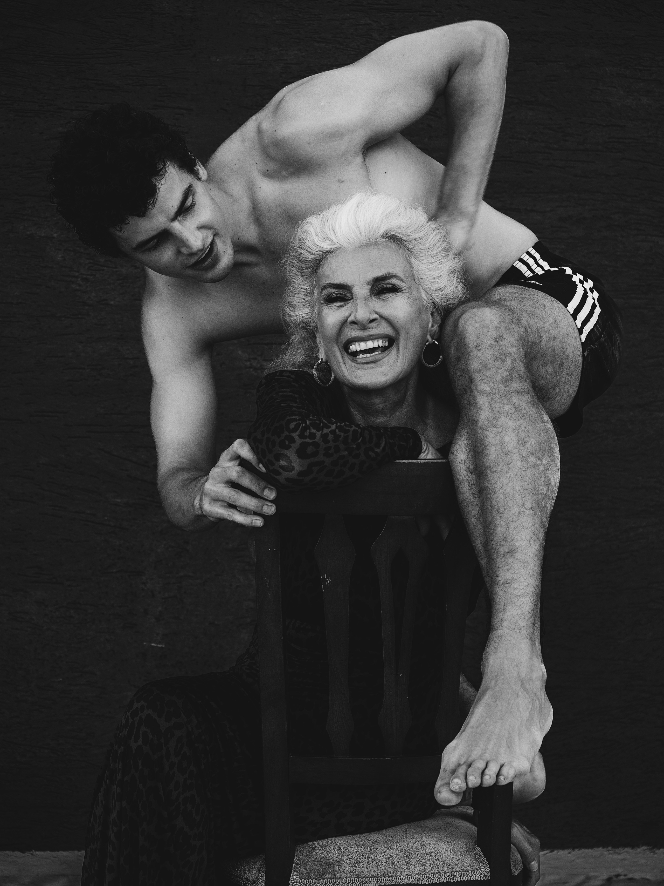 Black and white fashion portrait of Mikolaj Smieszek Cidem Gursur photographed by Sergio Maiis