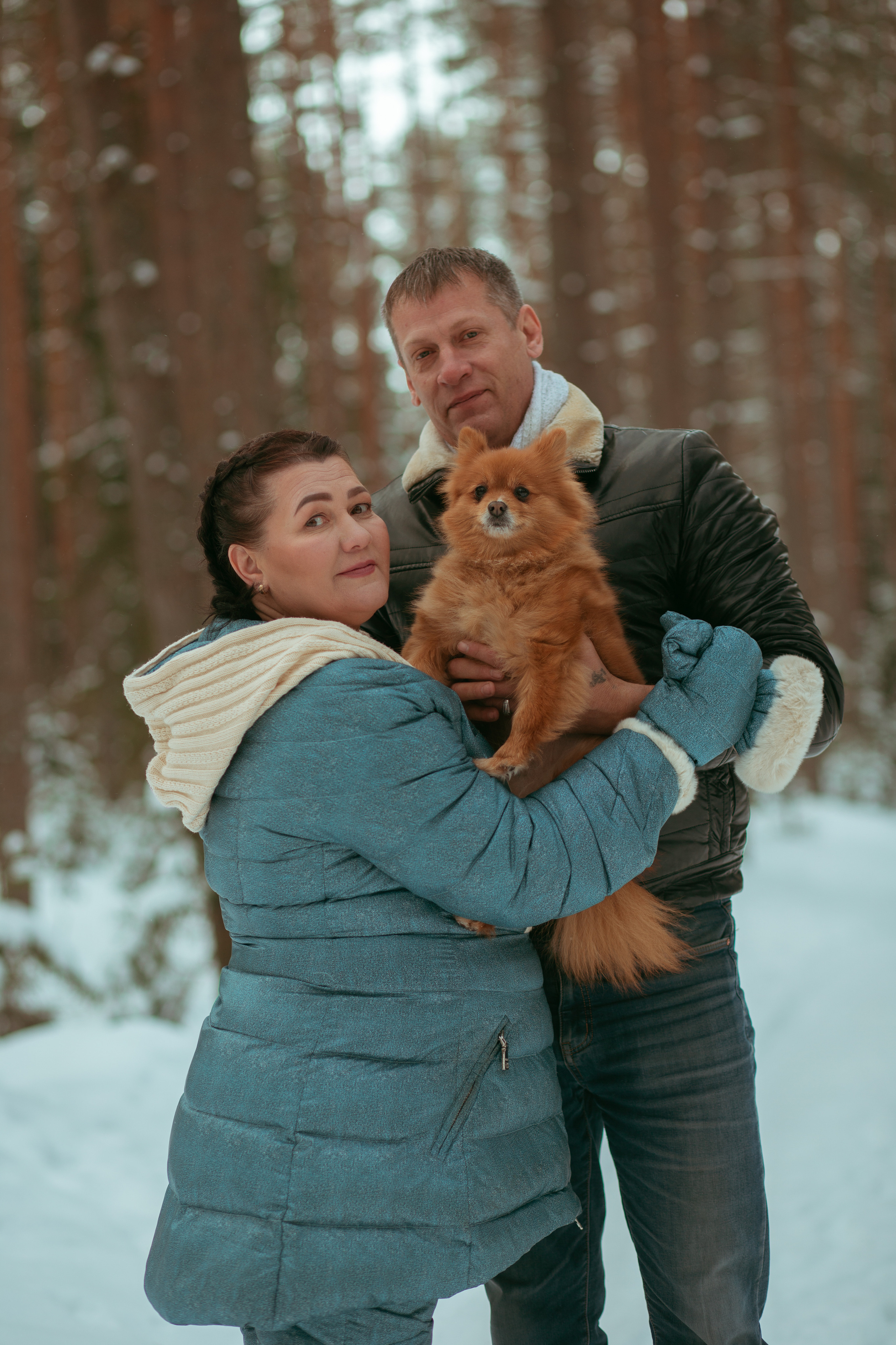 Пара с собачкой. Семейный фотограф в Вышнем Волочке — Ульяна Иванова | Фотосессии для всей семьи