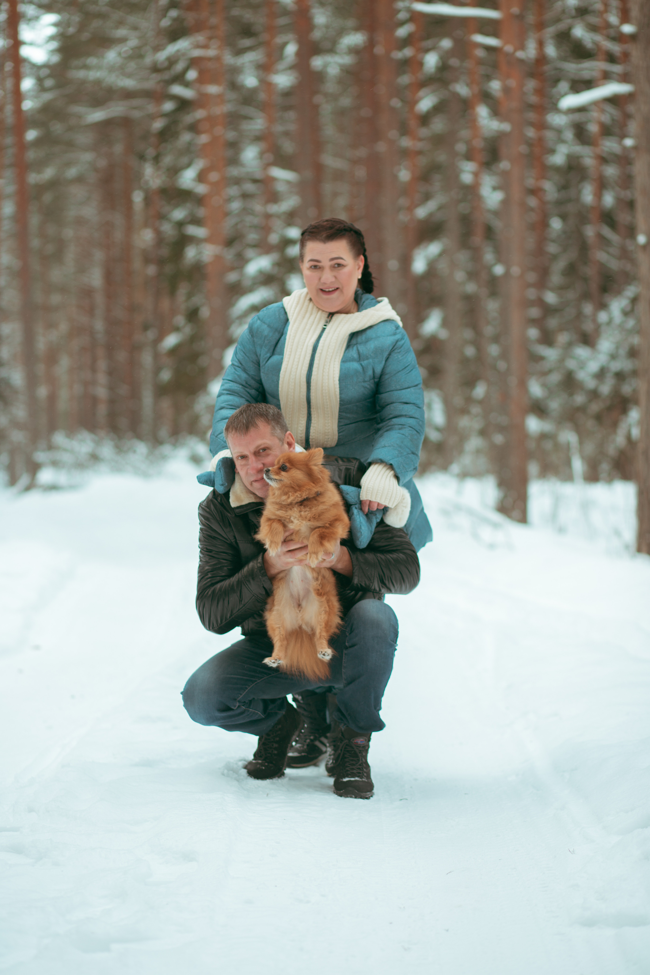 Пара с собачкой. Семейный фотограф в Вышнем Волочке — Ульяна Иванова | Фотосессии для всей семьи