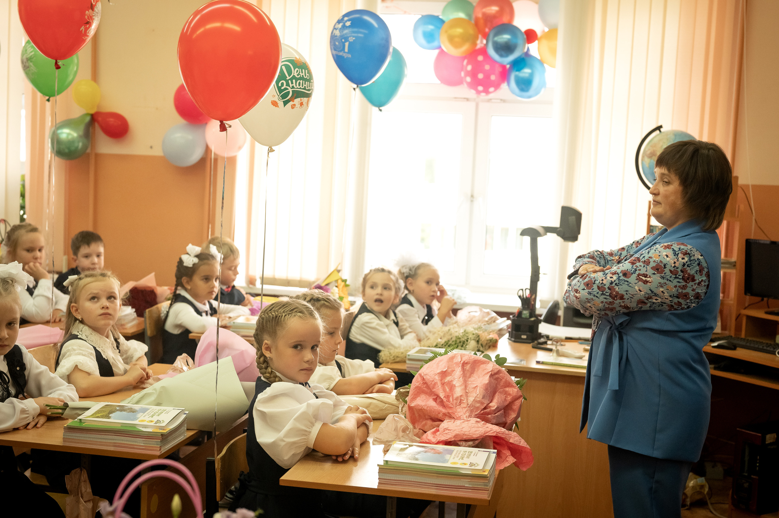 Репортаж с 1 сентября. Фотограф новорождённых, семейный, школьный в городе Калуге Евгения