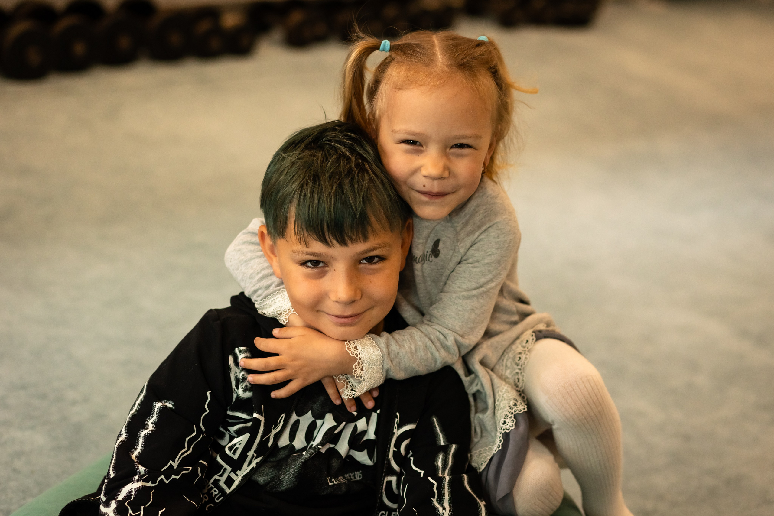 Катя с детками