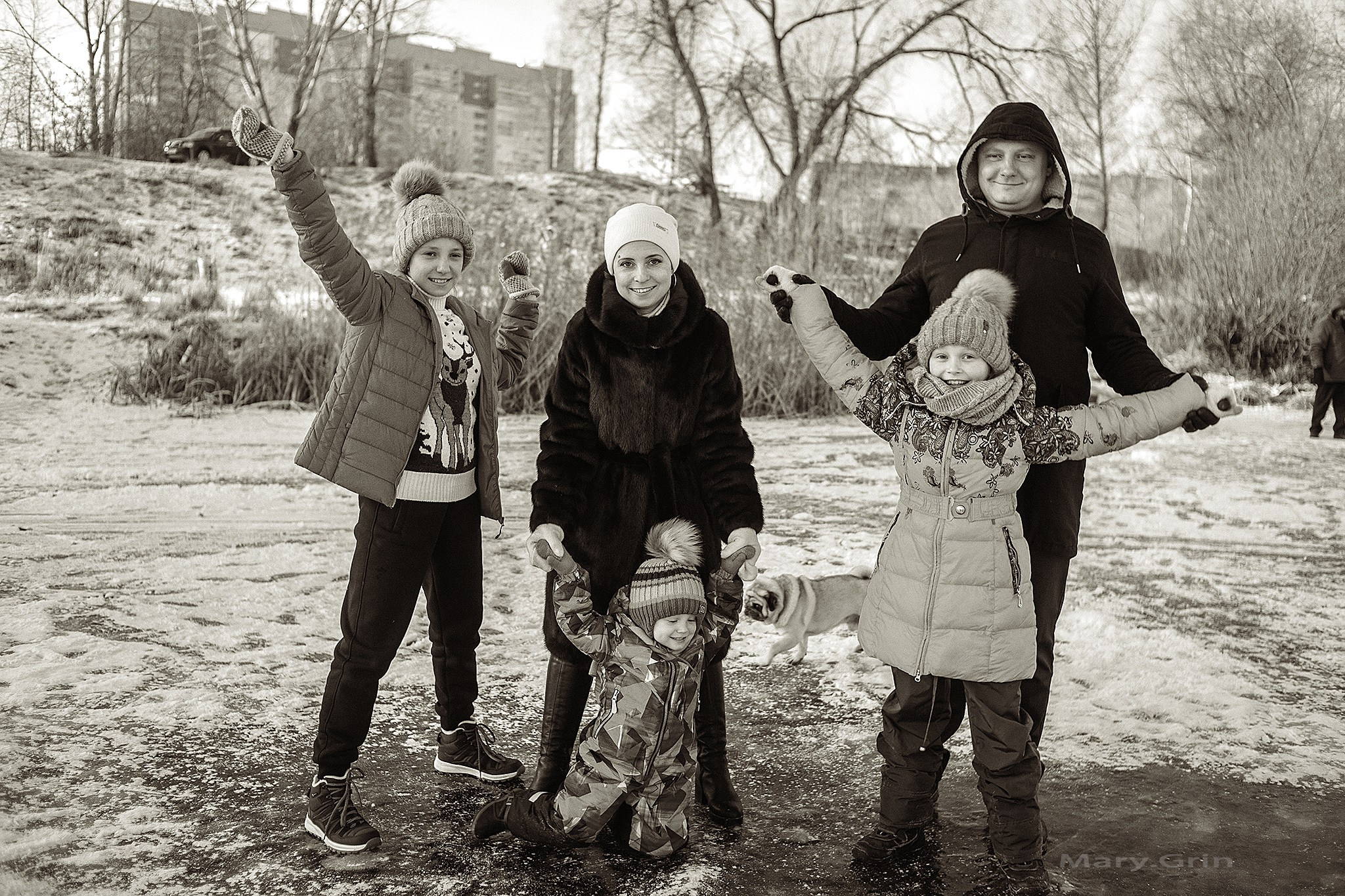 Зимняя фотопрогулка с мандаринами. Детский и семейный фотограф, фотограф мероприятий Нижний Новгород