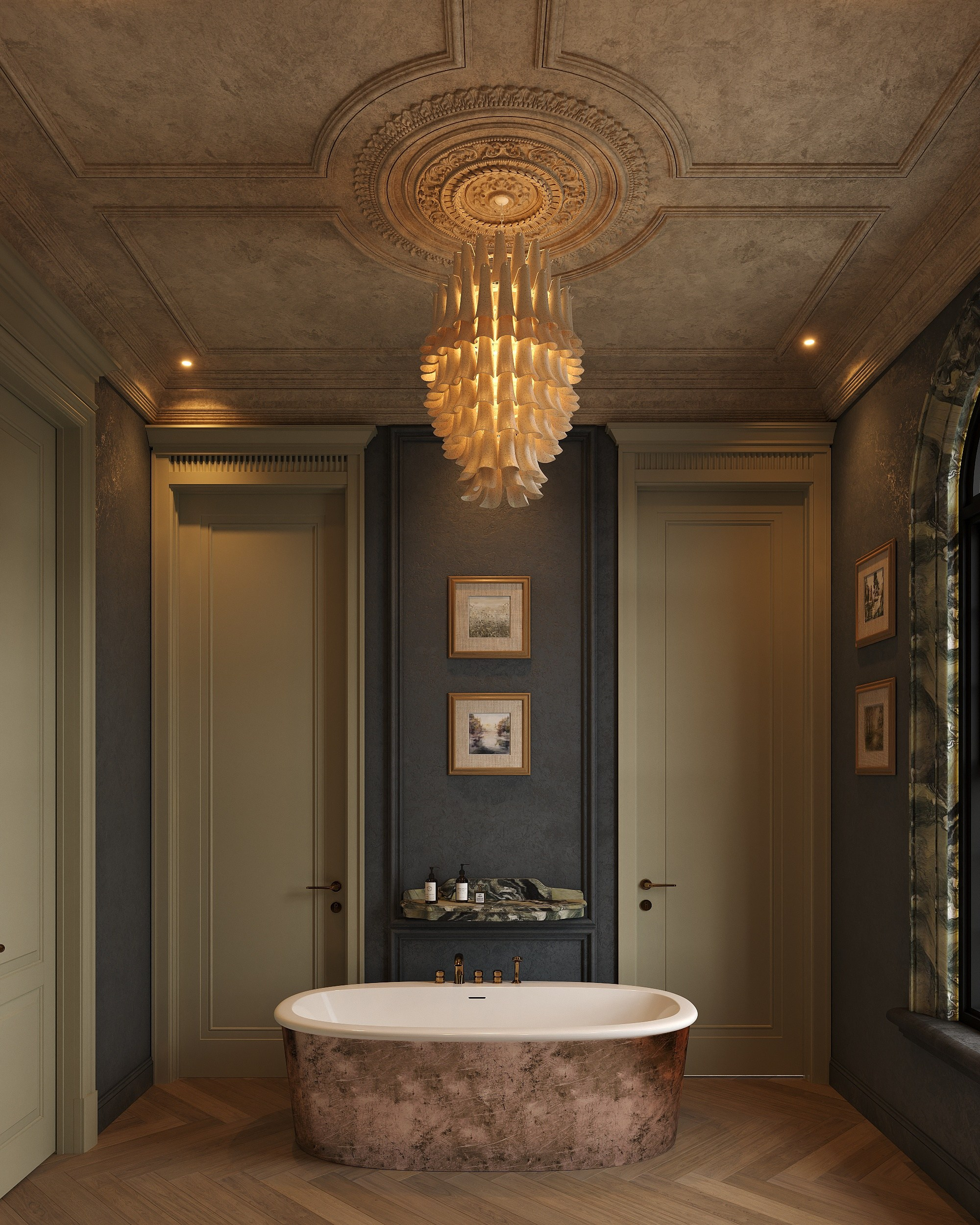 Vintage bathroom. Solovets visualization