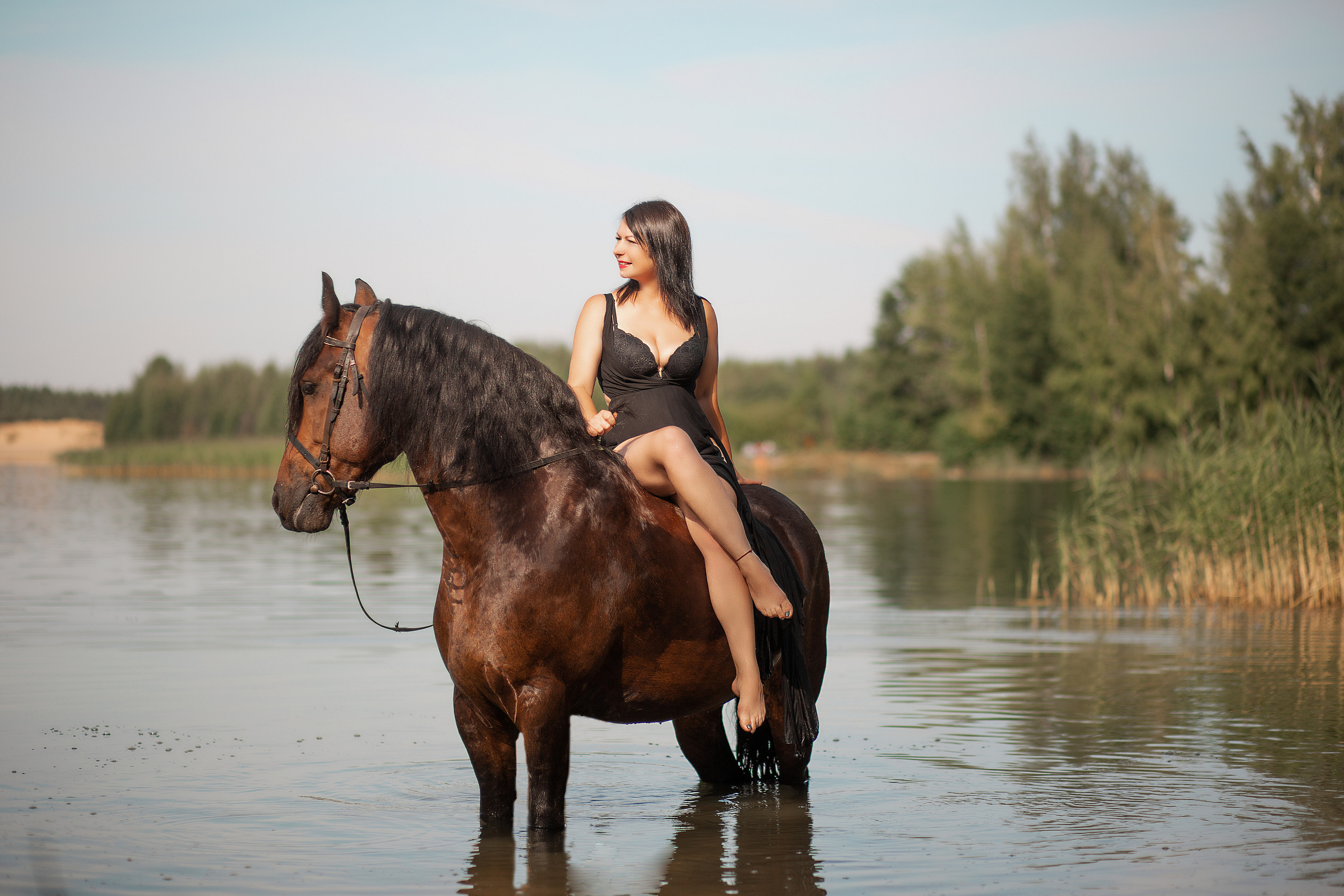 Оксана и Байк. Фотосессия с лошадьми в Нижнем Новгороде