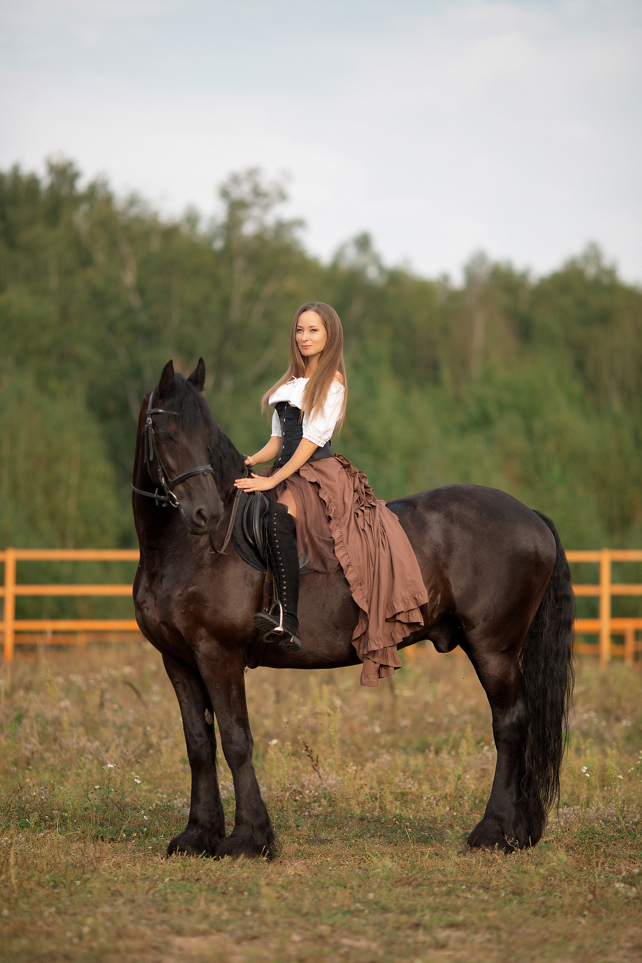 Надежда и Ферзь (КСК «Курцево»). Фотосессия с лошадьми в Нижнем Новгороде