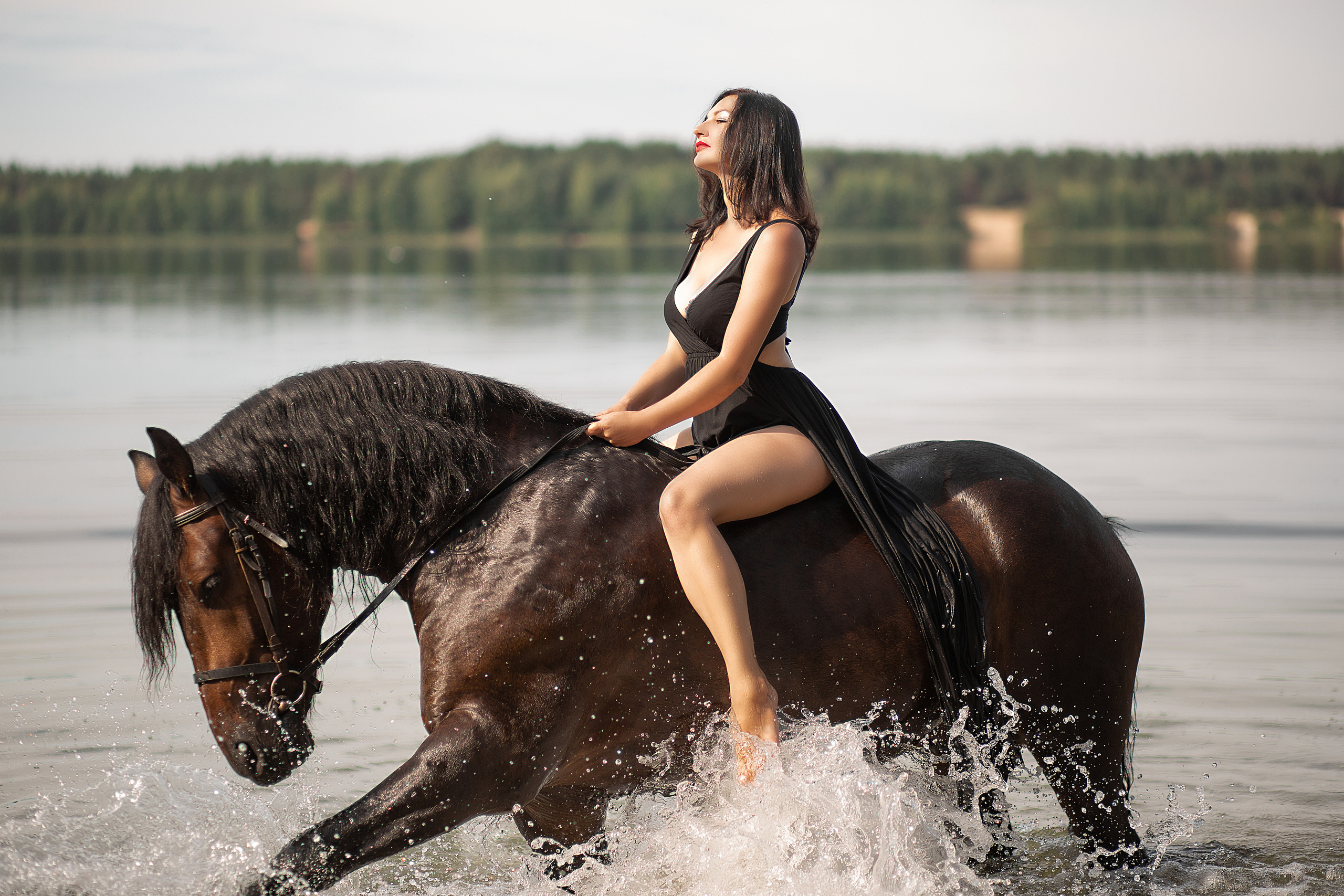 Ольга и Байк. Фотосессия с лошадьми в Нижнем Новгороде