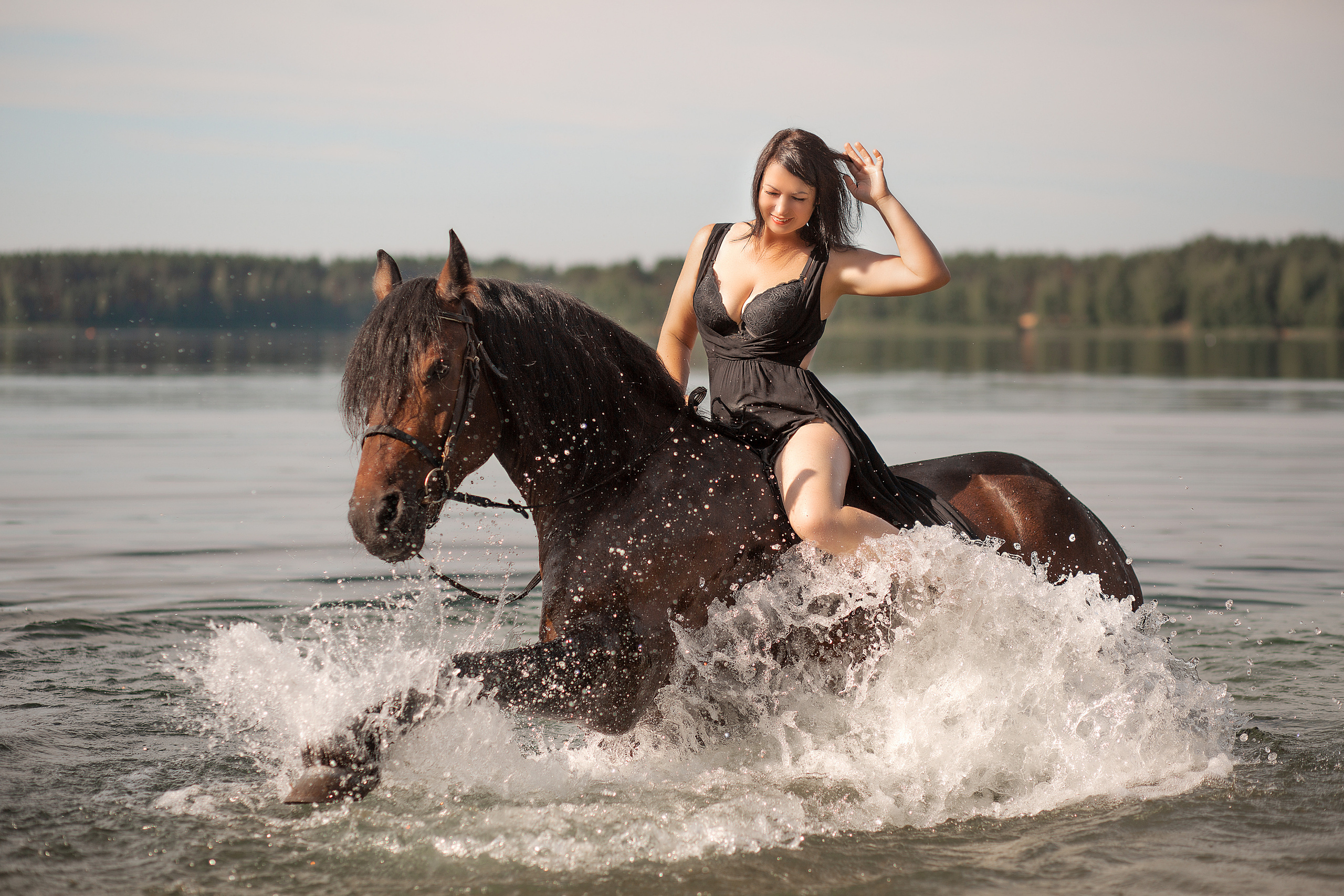 Оксана и Байк. Фотосессия с лошадьми в Нижнем Новгороде