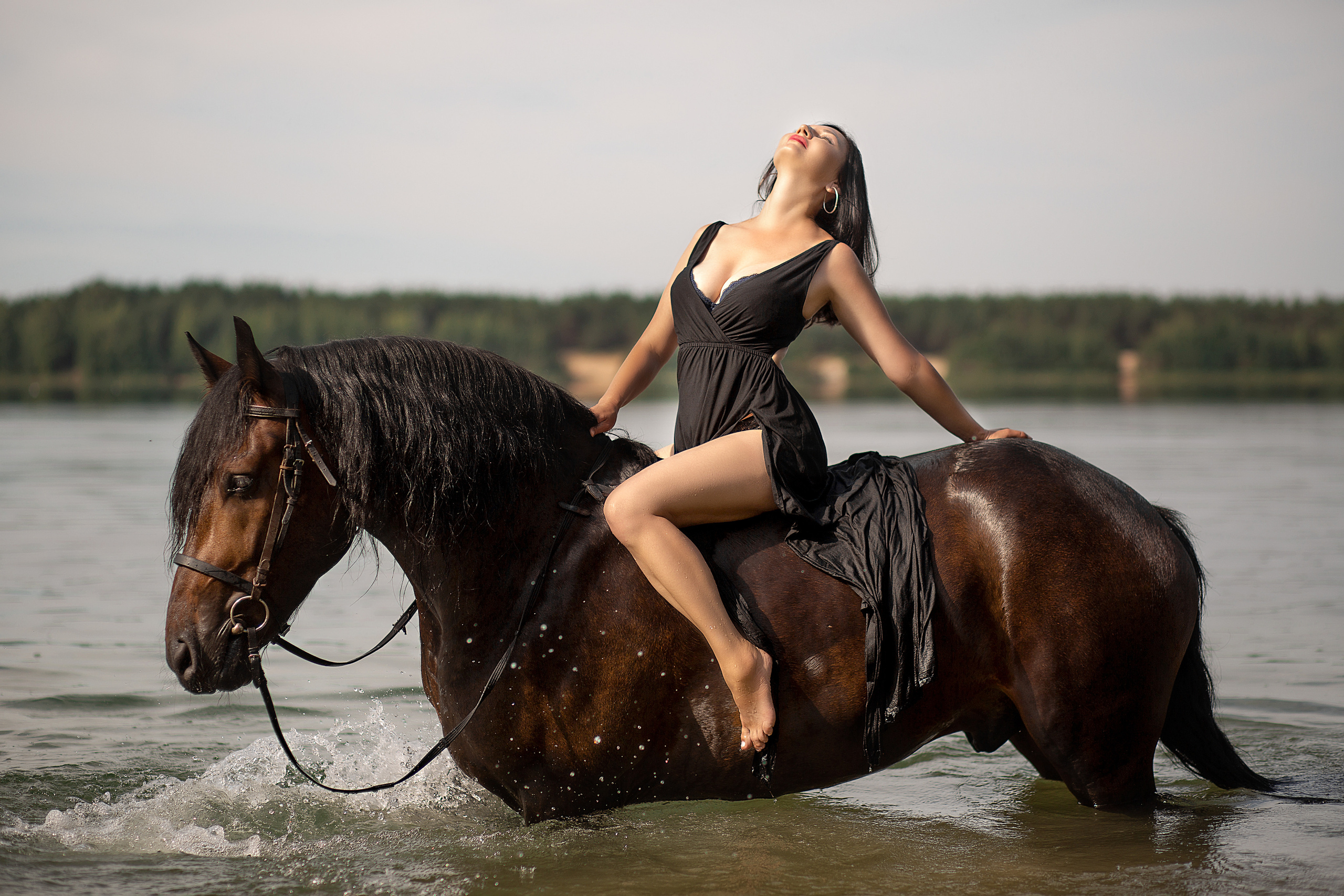 Ольга и Байк. Фотосессия с лошадьми в Нижнем Новгороде