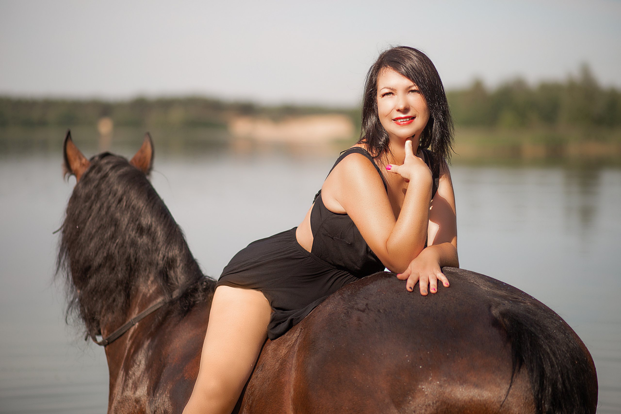 Оксана и Байк. Фотосессия с лошадьми в Нижнем Новгороде