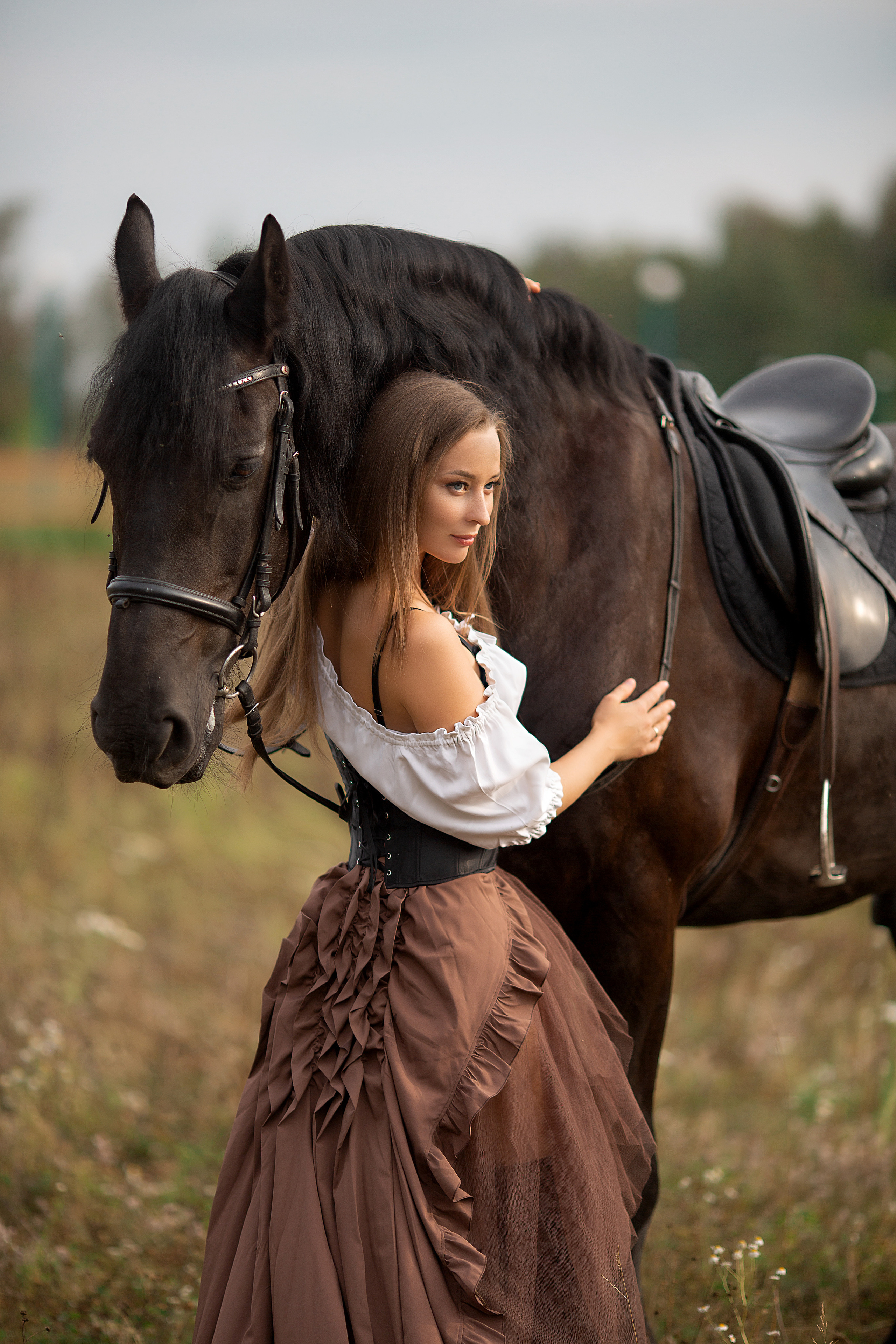 Надежда и Ферзь (КСК «Курцево»). Фотосессия с лошадьми в Нижнем Новгороде
