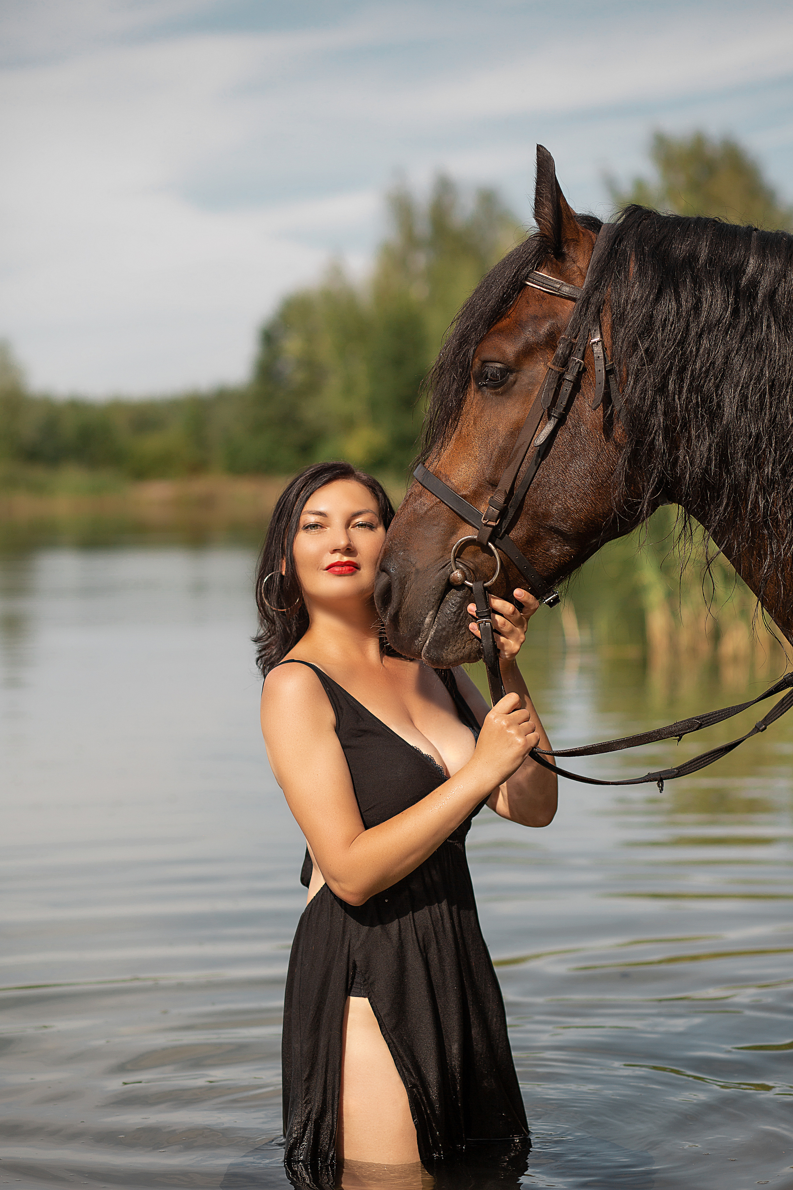 Ольга и Байк. Фотосессия с лошадьми в Нижнем Новгороде