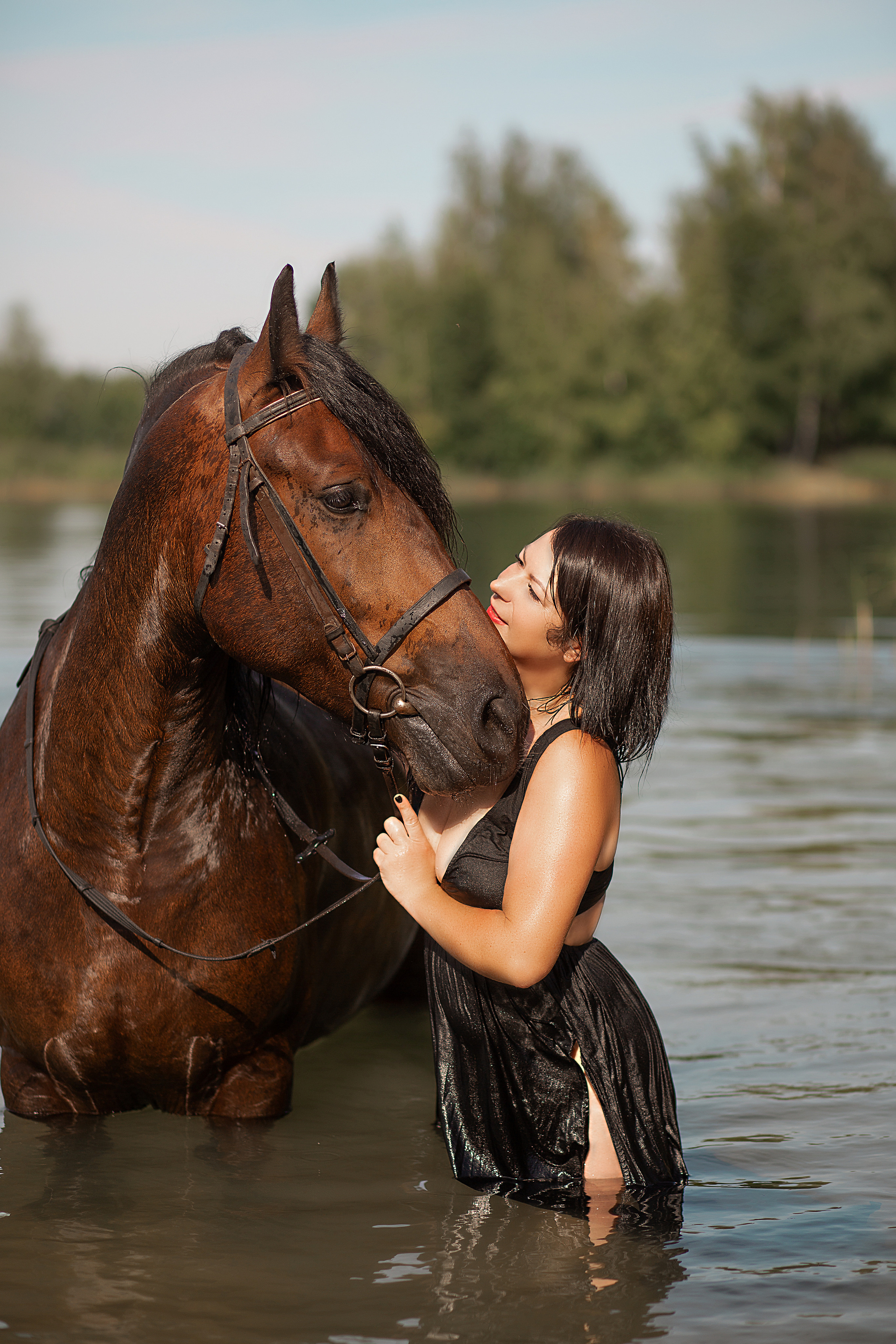 Оксана и Байк. Фотосессия с лошадьми в Нижнем Новгороде