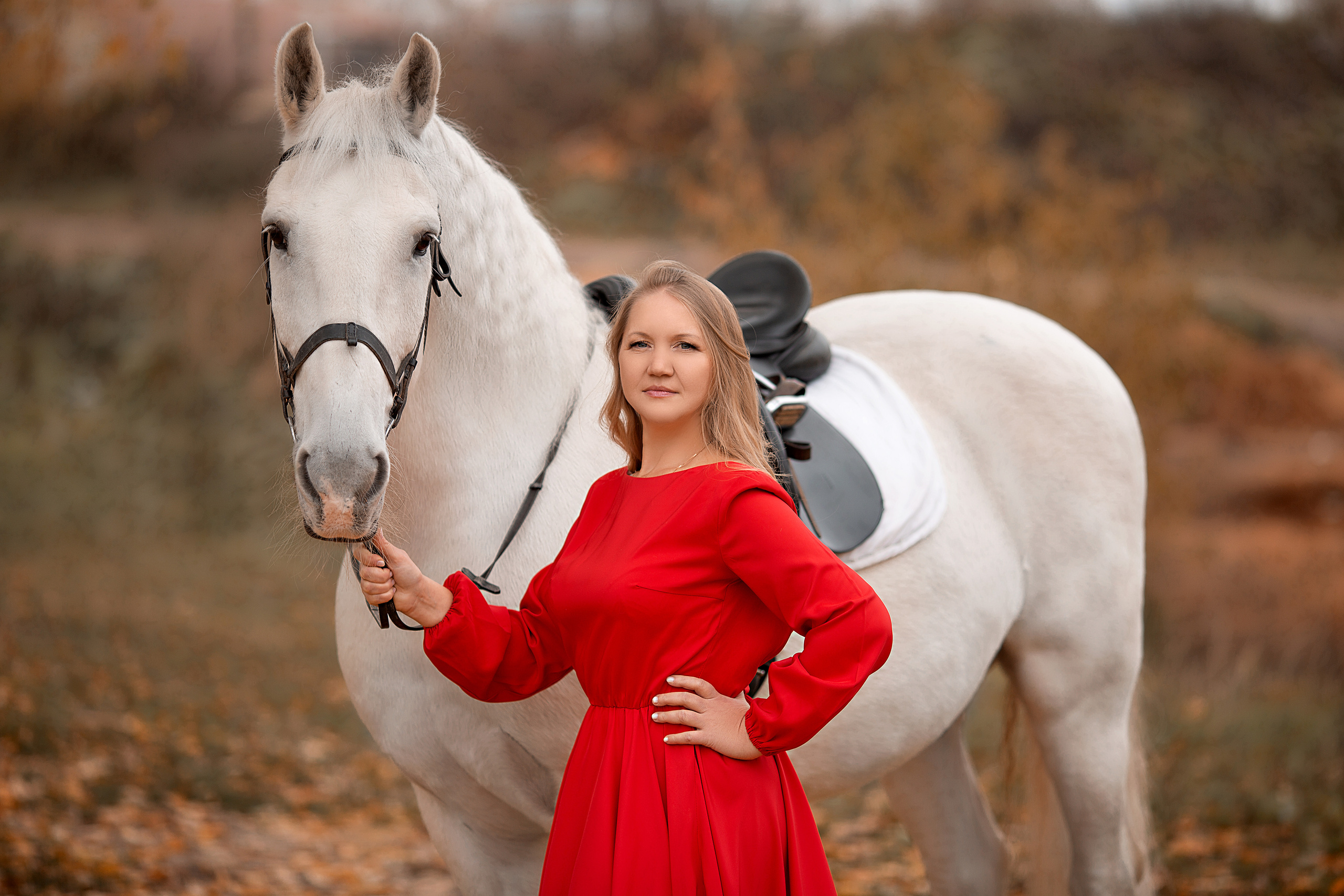 Светлана и Воробей 23.10.22. Фотосессия с лошадьми в Нижнем Новгороде