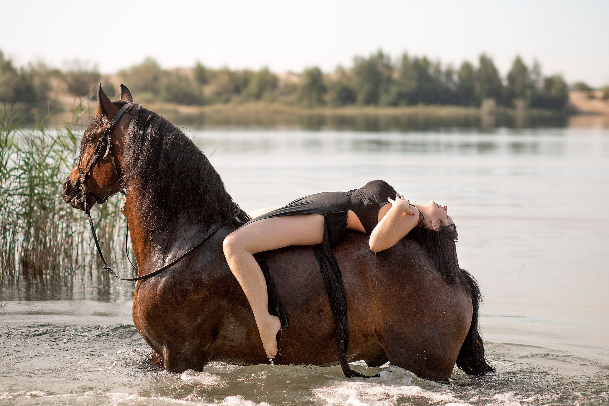 Оксана и Байк. Фотосессия с лошадьми в Нижнем Новгороде