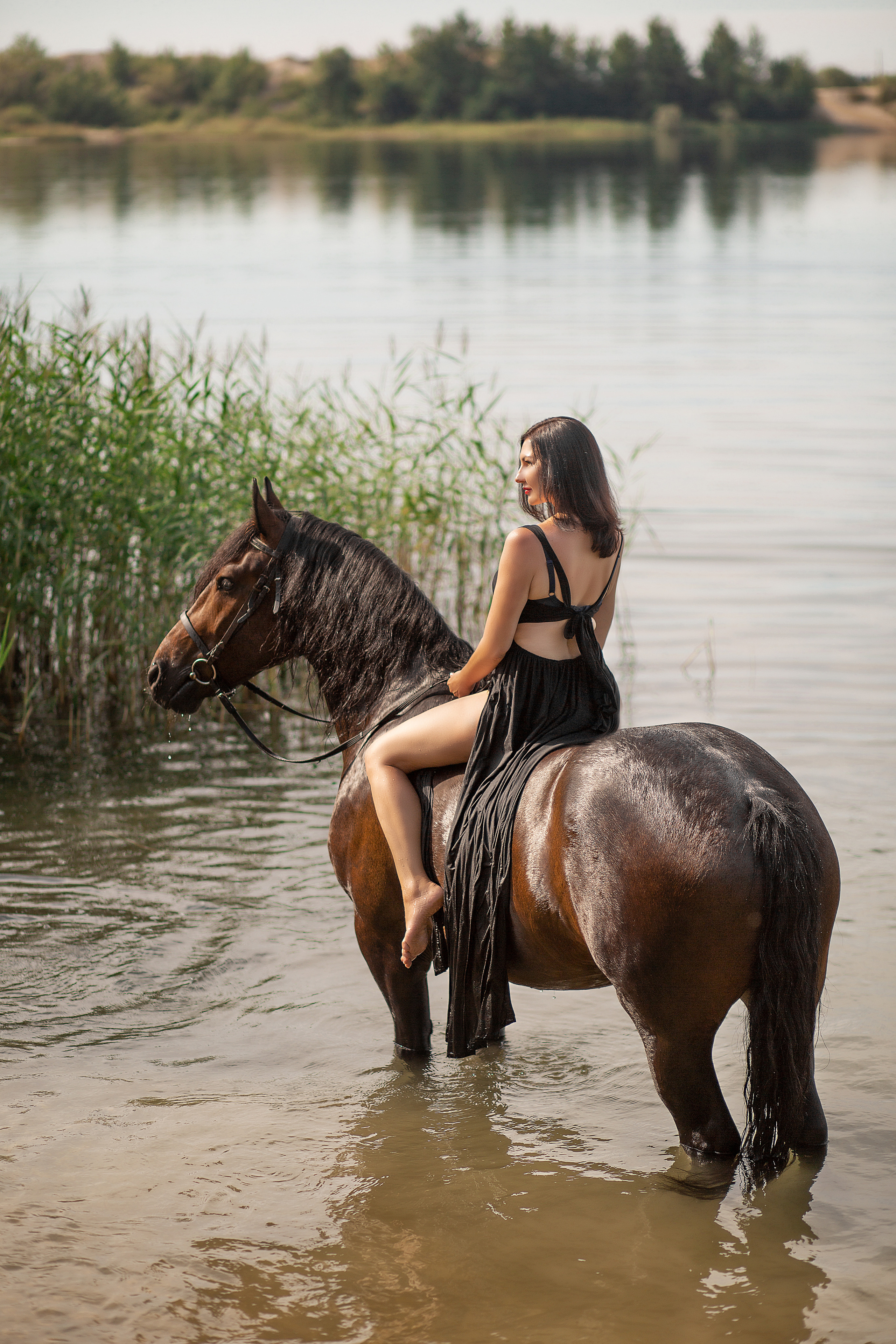 Ольга и Байк. Фотосессия с лошадьми в Нижнем Новгороде