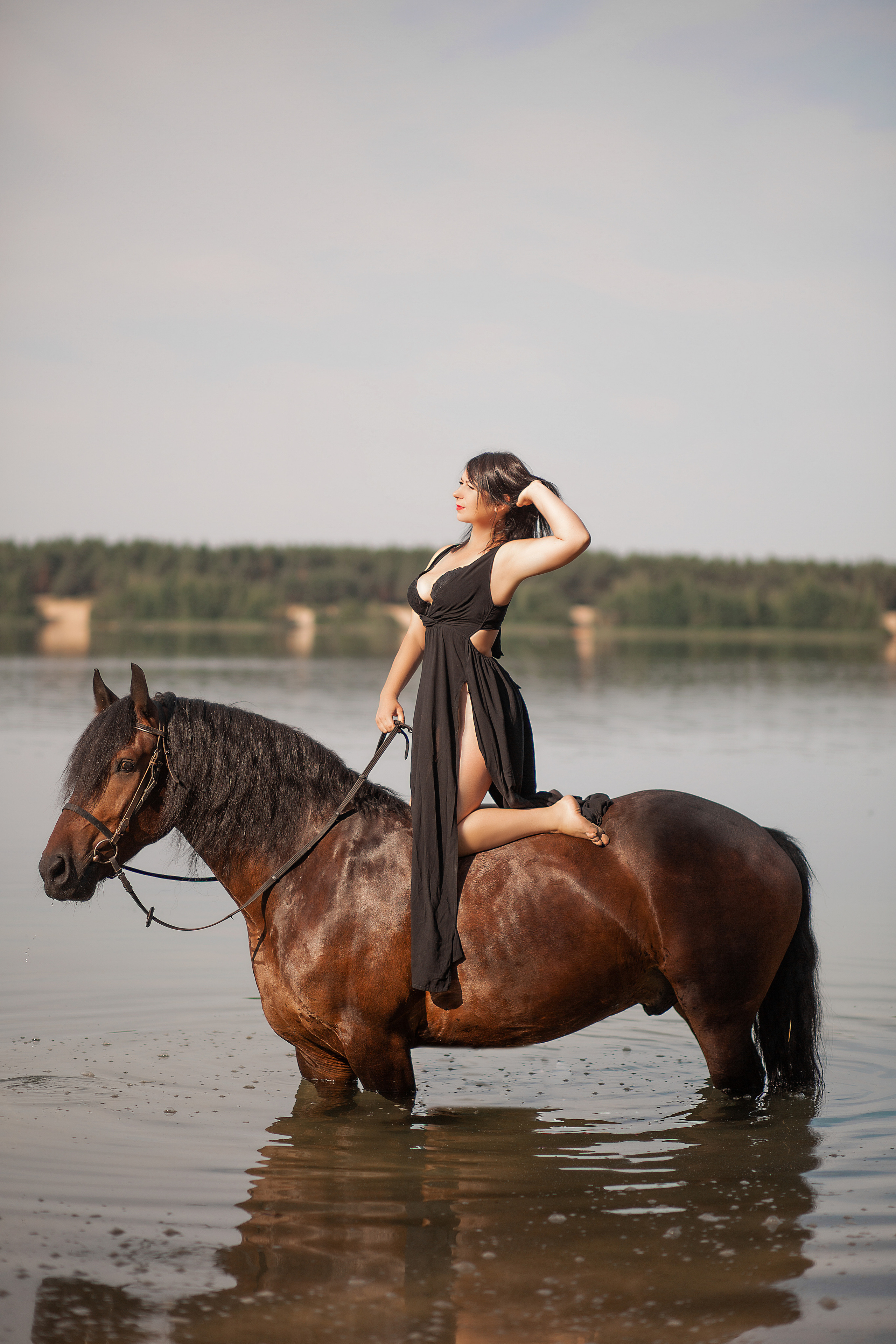 Оксана и Байк. Фотосессия с лошадьми в Нижнем Новгороде