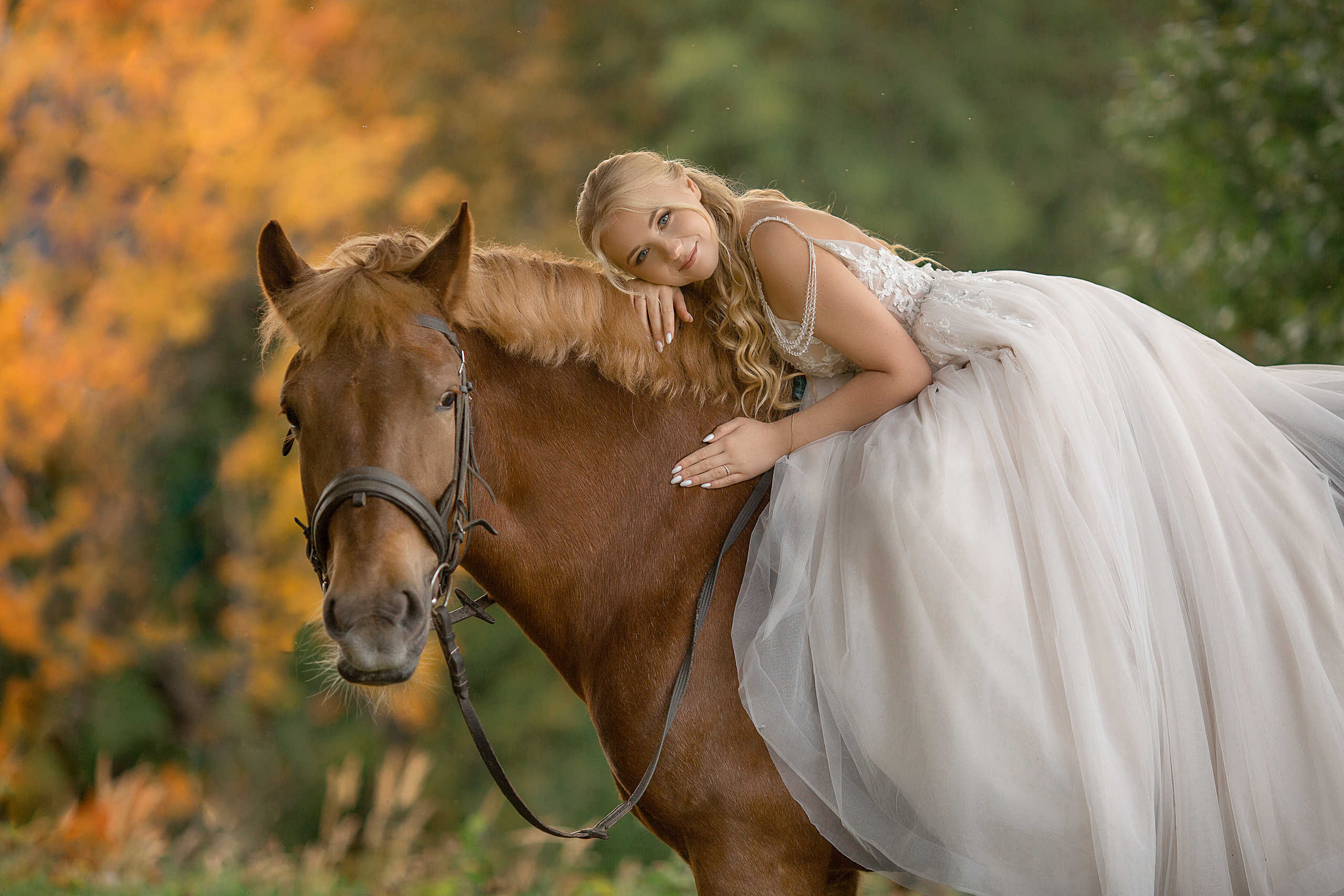 Фотосессия Любы и Дениса с Радугой. Фотосессия с лошадьми в Нижнем Новгороде