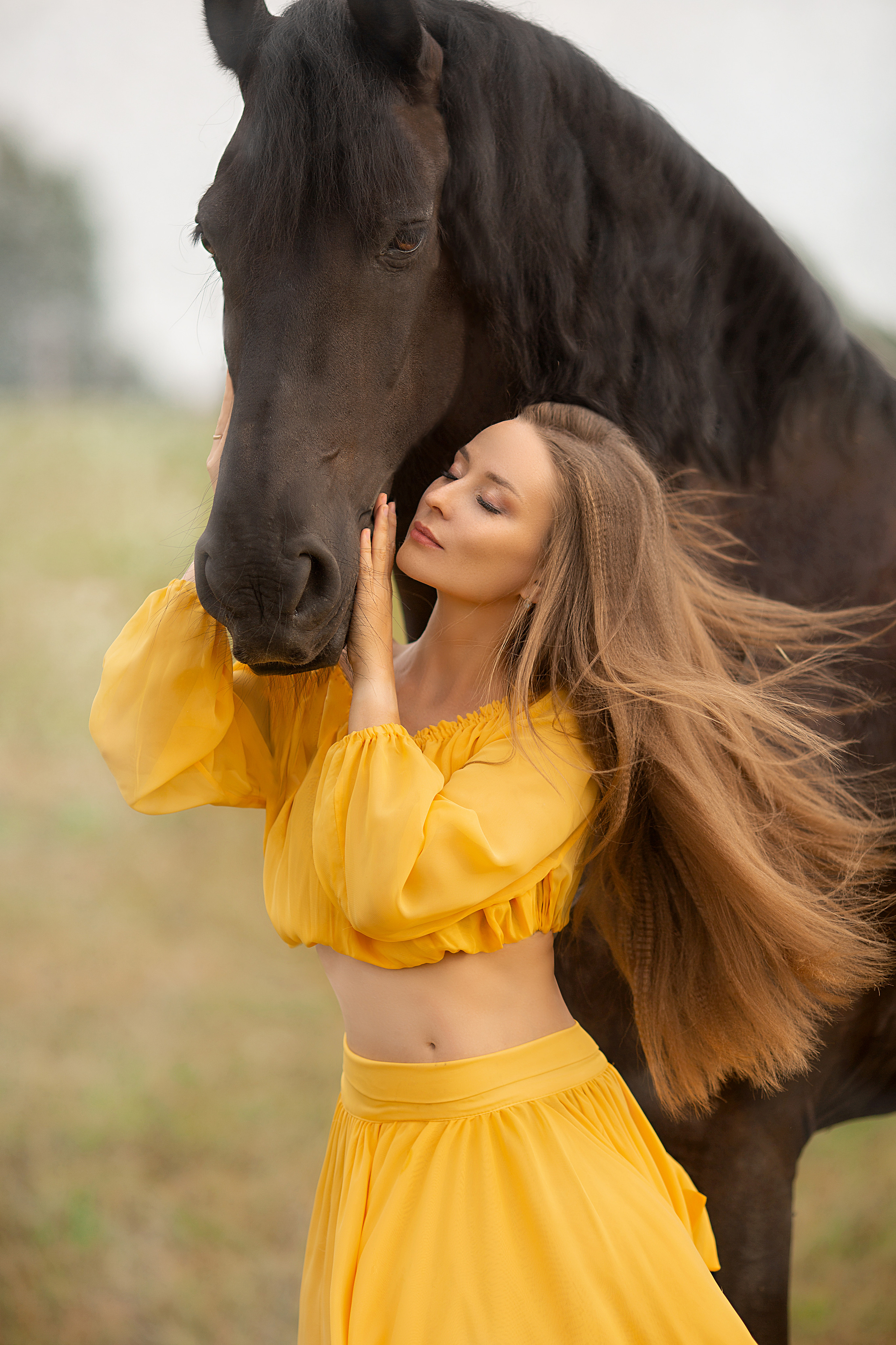Надежда и Ферзь (КСК «Курцево»). Фотосессия с лошадьми в Нижнем Новгороде